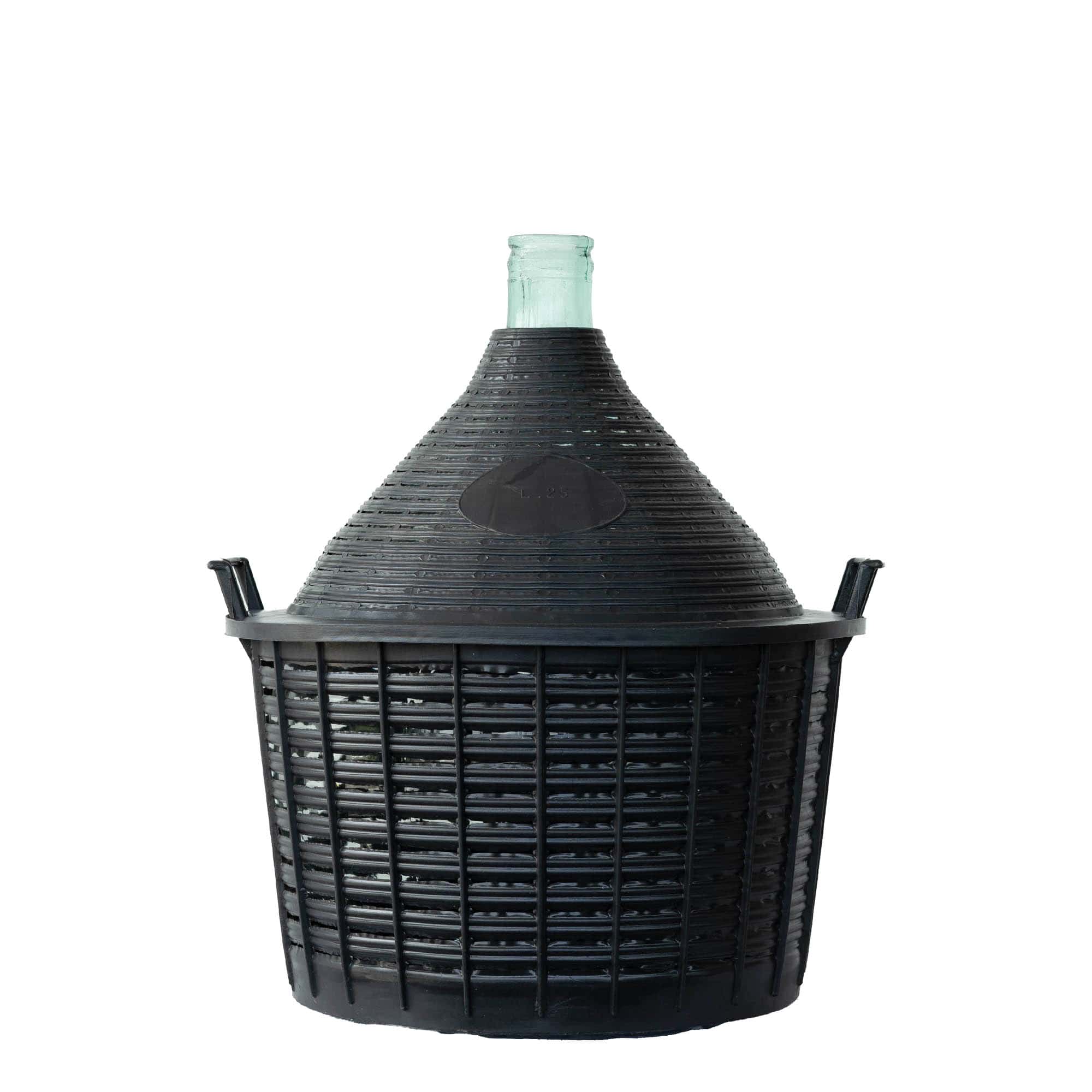 25 l ballonfles met smalle hals, glas, opening: opzetdeksel
