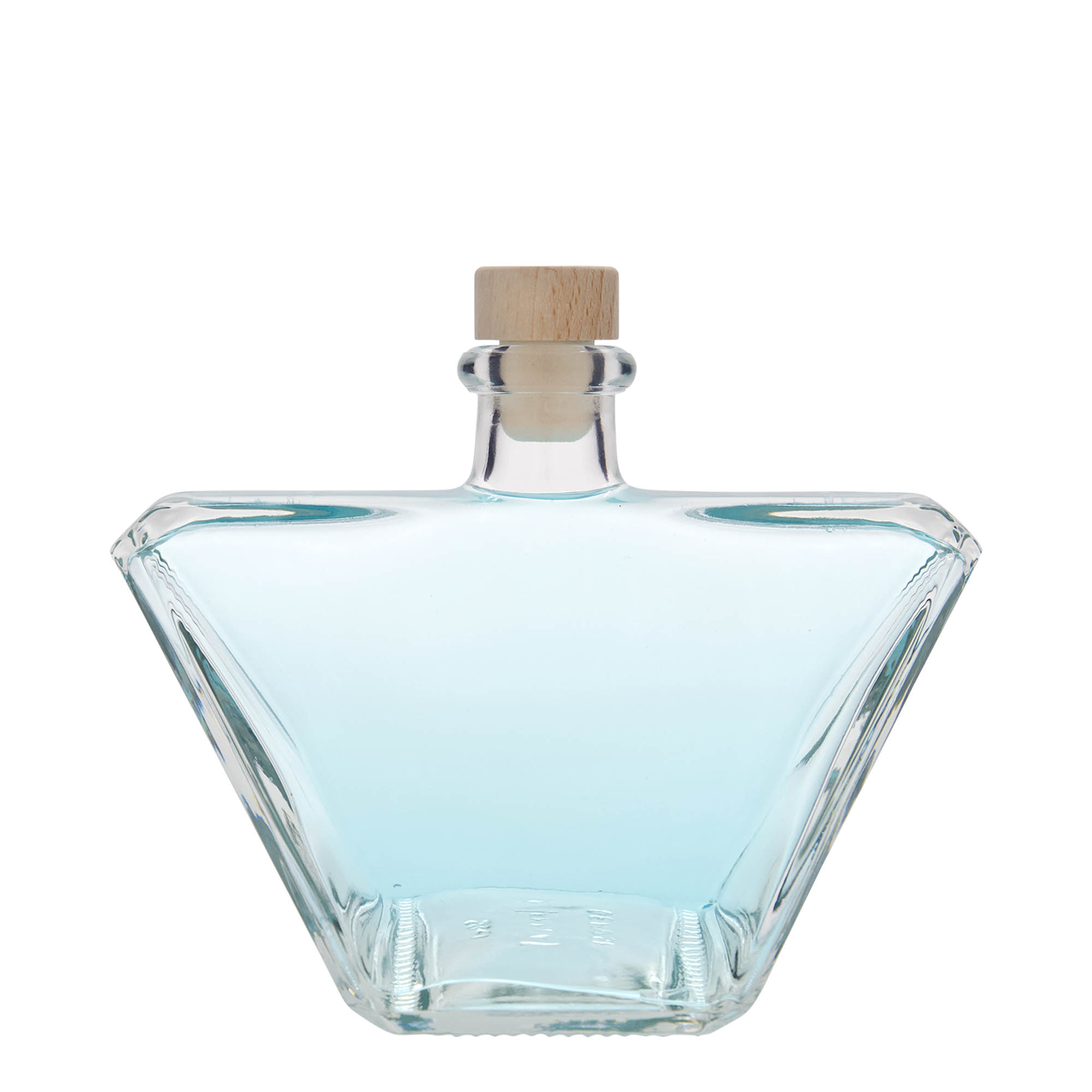 500 ml glazen fles 'Charly', rechthoekig, opening: kurk 500 ml glazen fles 'Charly', rechthoekig, opening: kurk