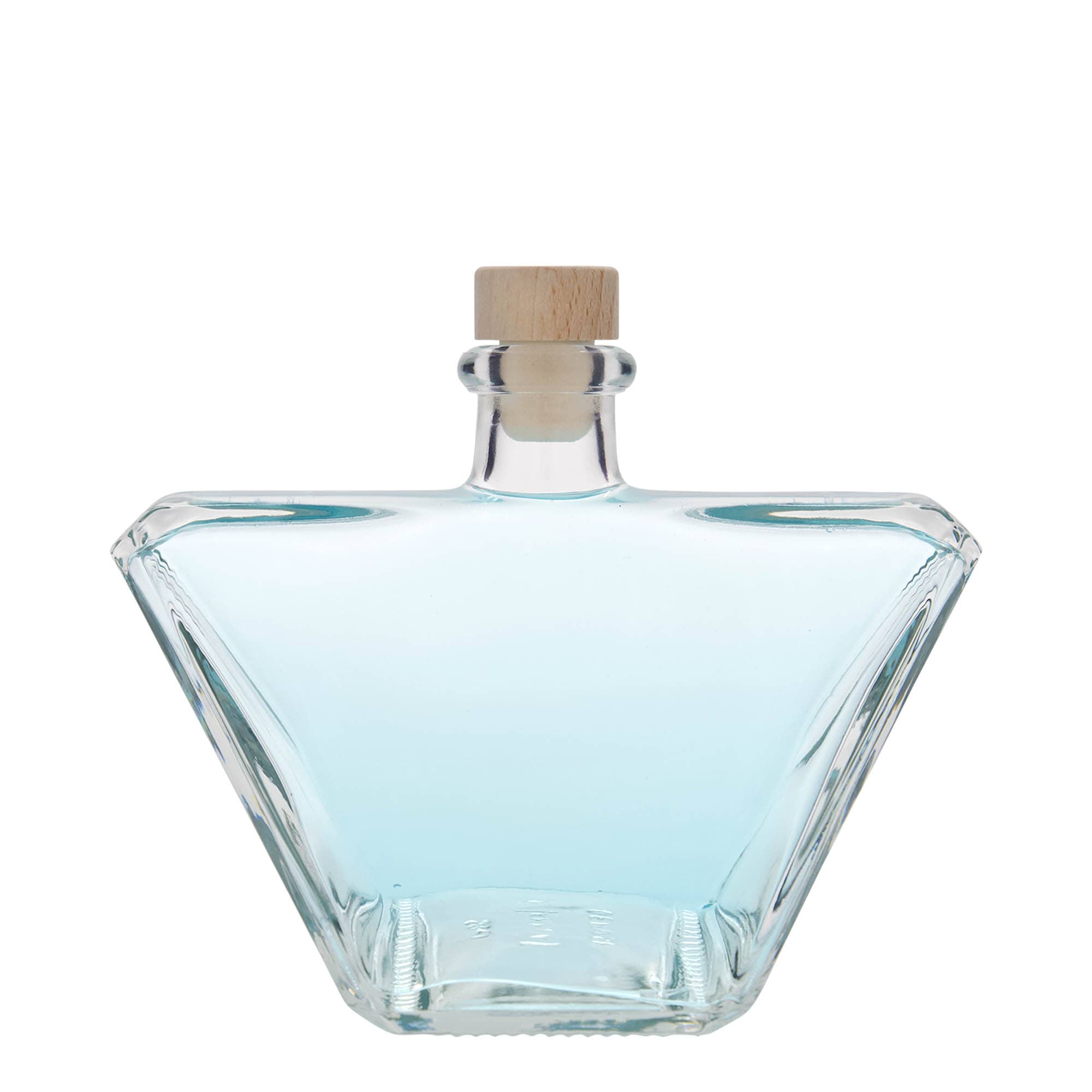 500 ml glazen fles 'Charly', rechthoekig, opening: kurk