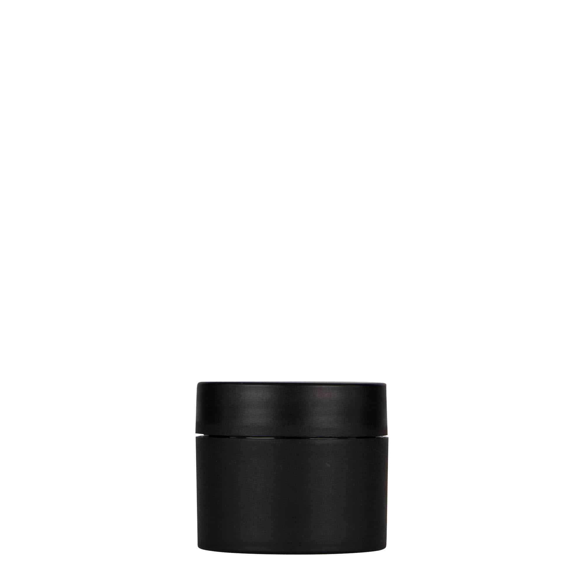 30 ml kunststofpot 'Antonella', PP, zwart, opening: schroefdop
