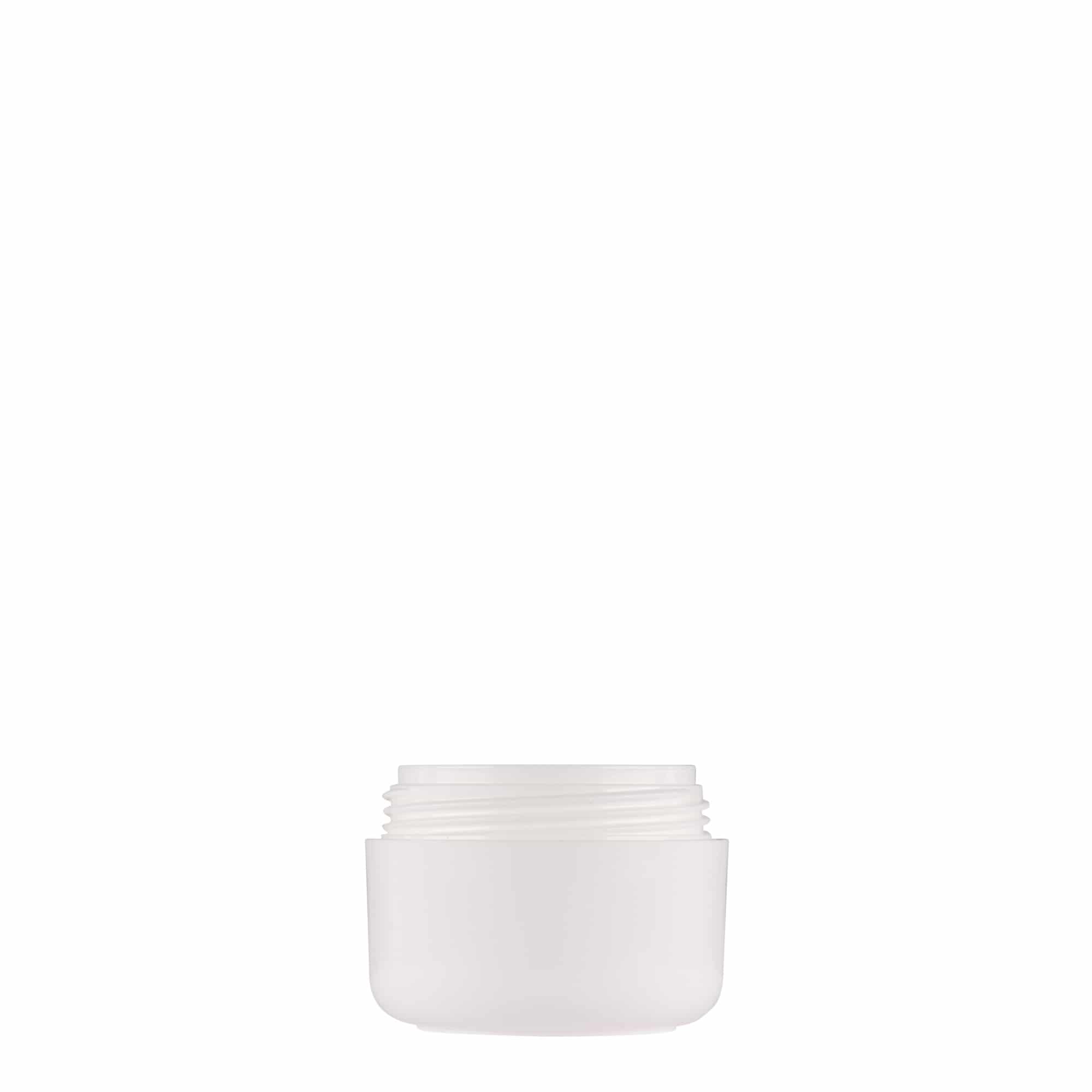 15 ml kunststofpot 'Bianca', PP, wit, opening: schroefdop
