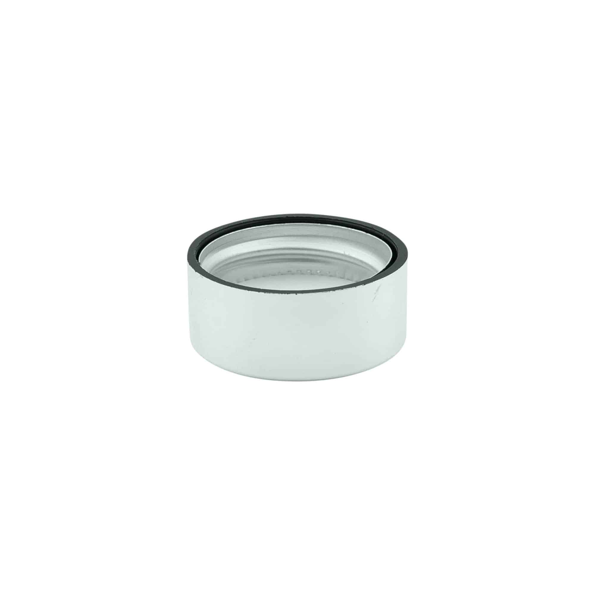 Schroefdop, ABS-kunststof, zilver, voor opening: GPI 28/400