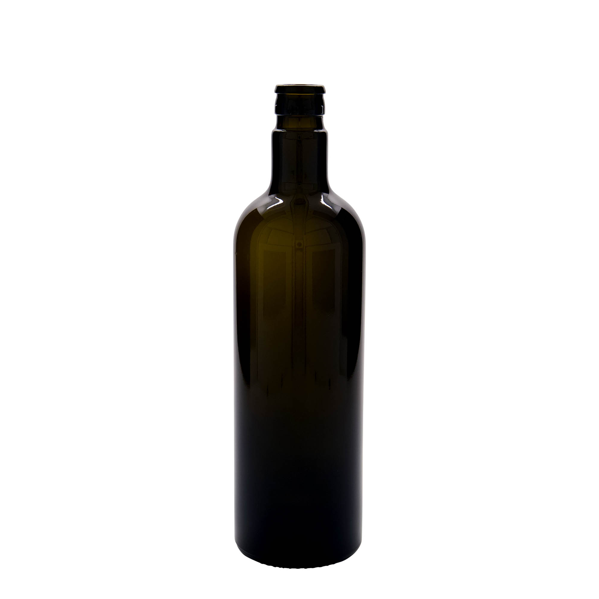 750 ml azijn-/oliefles 'Willy New', glas, antiekgroen, hals: DOP 750 ml azijn-/oliefles 'Willy New', glas, antiekgroen, hals: DOP