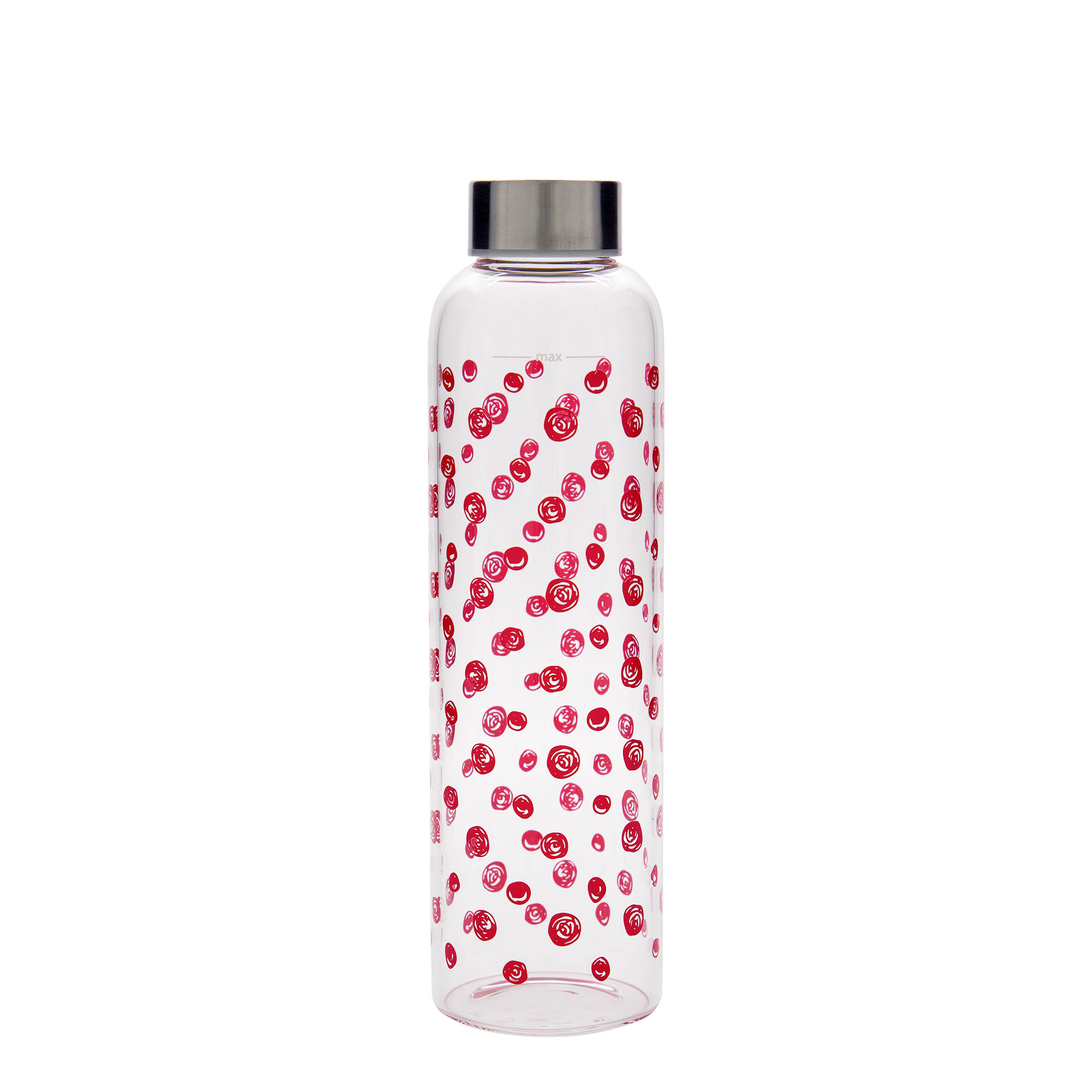 Drinkfles 'Perseus', 500 ml, motief: Rode stippen, monding: schroefsluiting