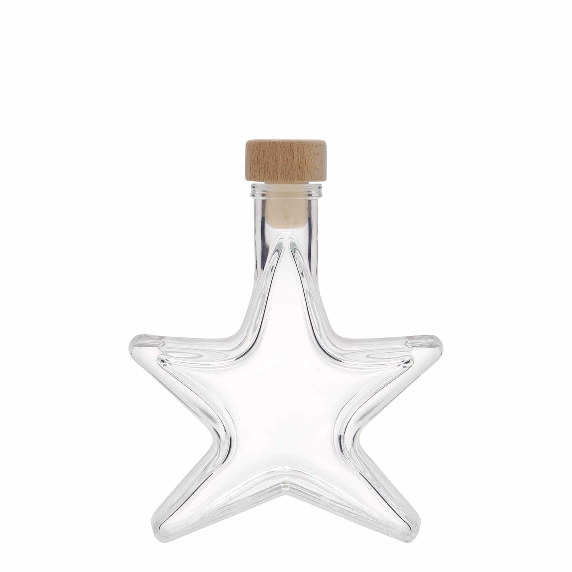 100 ml glazen fles 'Ster', opening: kurk