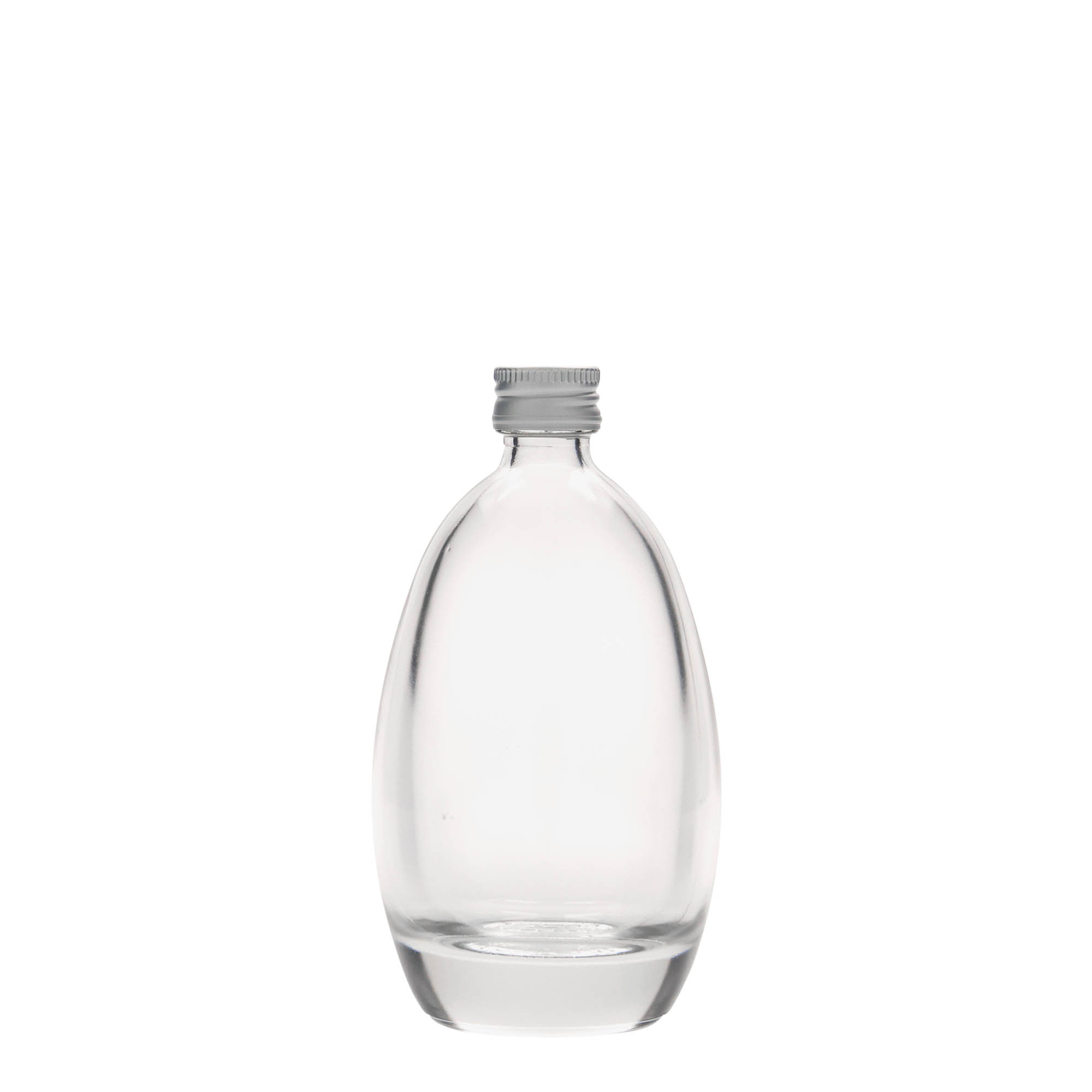 100 ml glazen fles 'Ei', mondstuk: PP 18 100 ml glazen fles 'Ei', mondstuk: PP 18