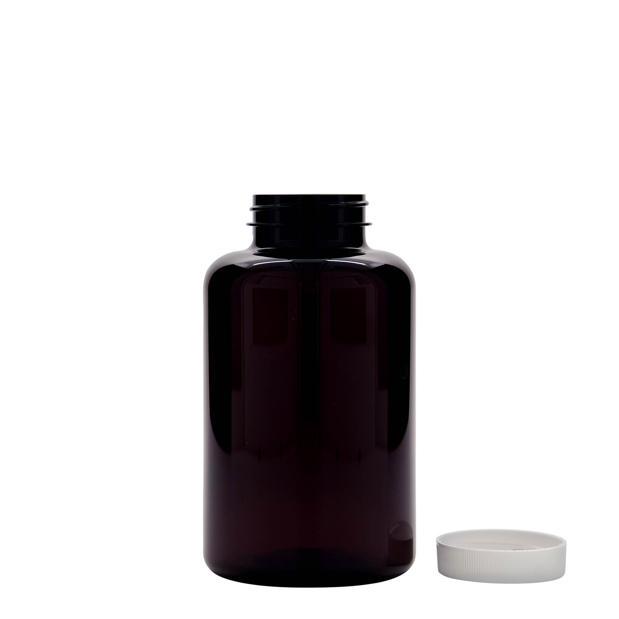 500 ml PET-fles, kunststof, bruin, hals: 45/400 500 ml PET-fles, kunststof, bruin, hals: 45/400