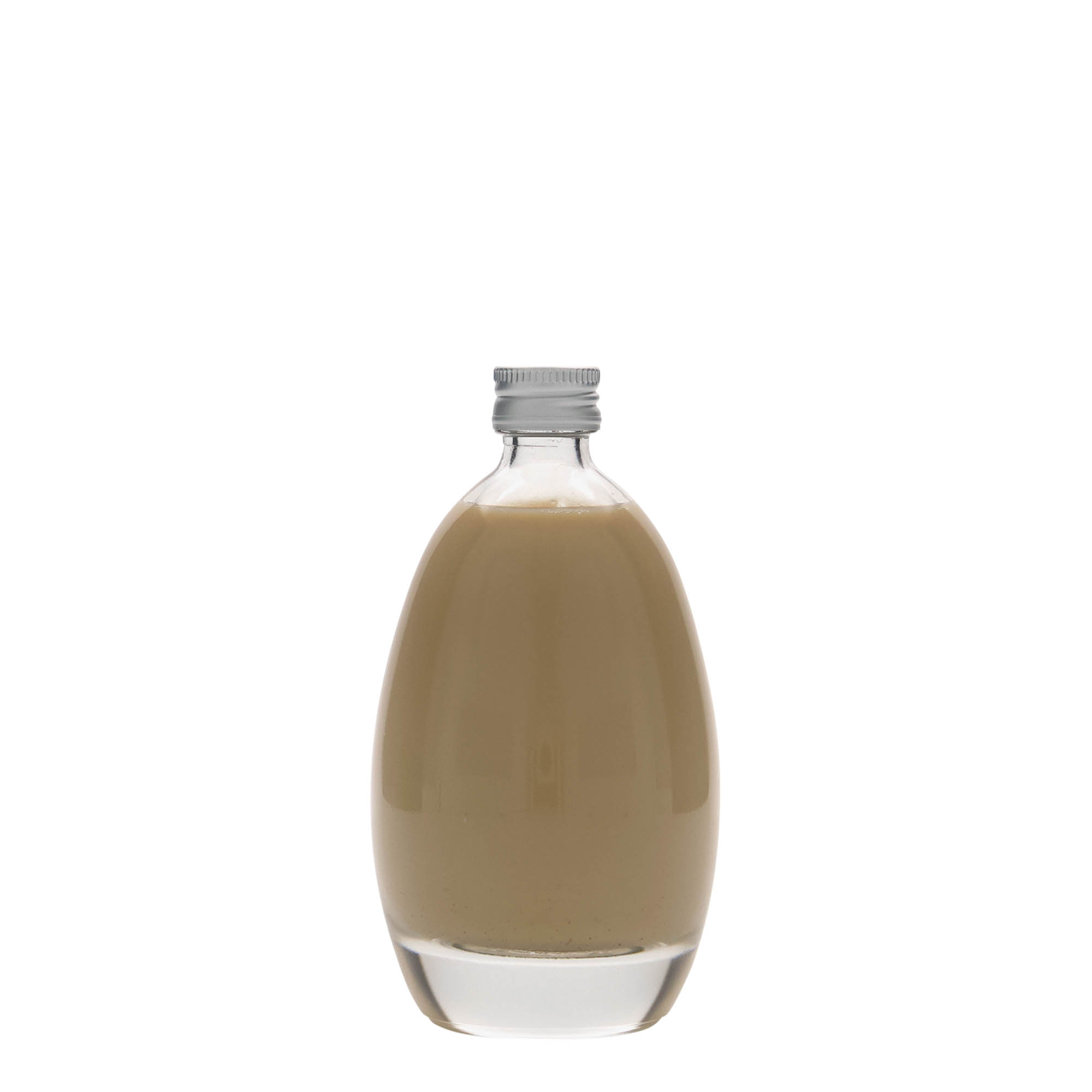 100 ml glazen fles 'Ei', mondstuk: PP 18 100 ml glazen fles 'Ei', mondstuk: PP 18