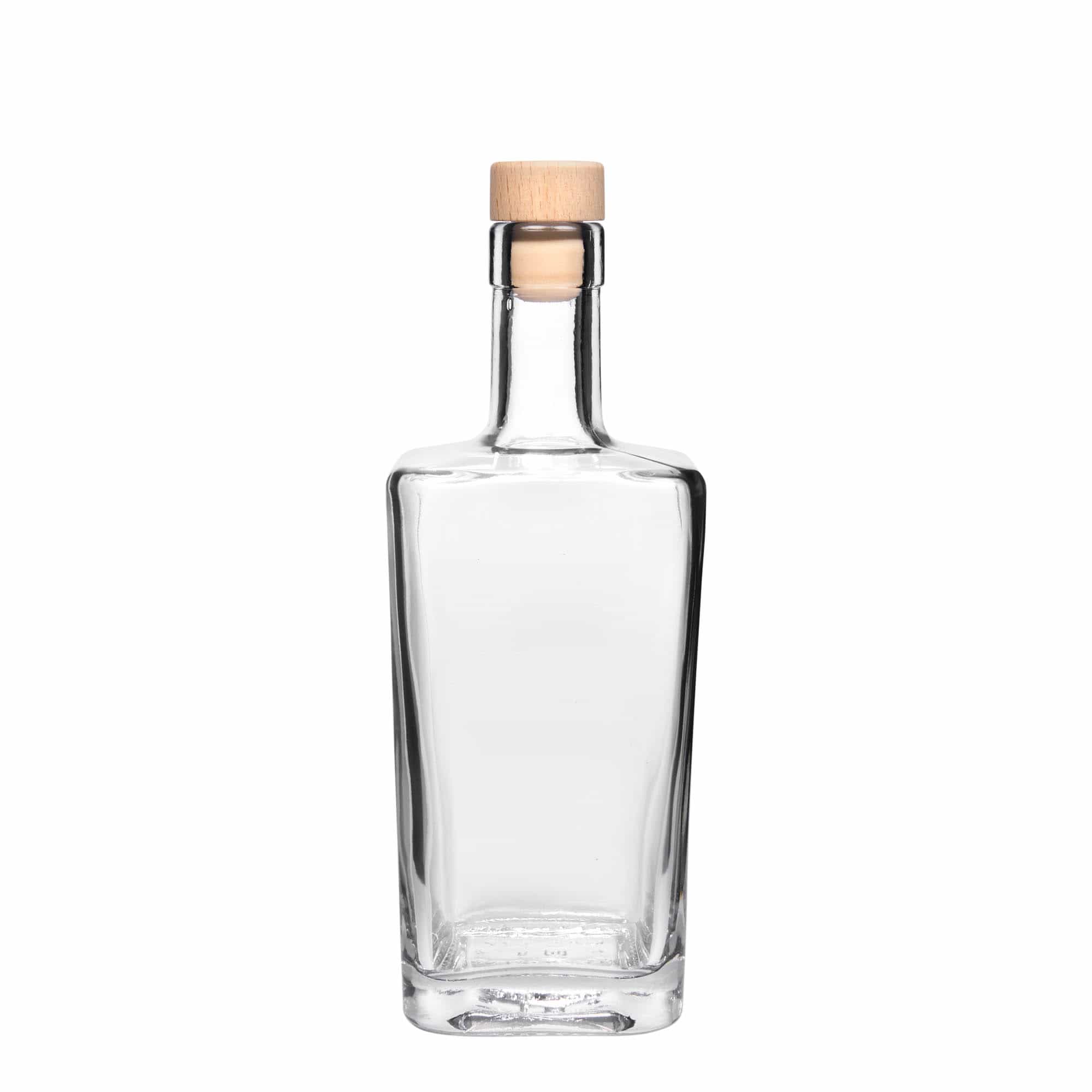 500 ml glazen fles 'Noel', vierkant, hals: kurk