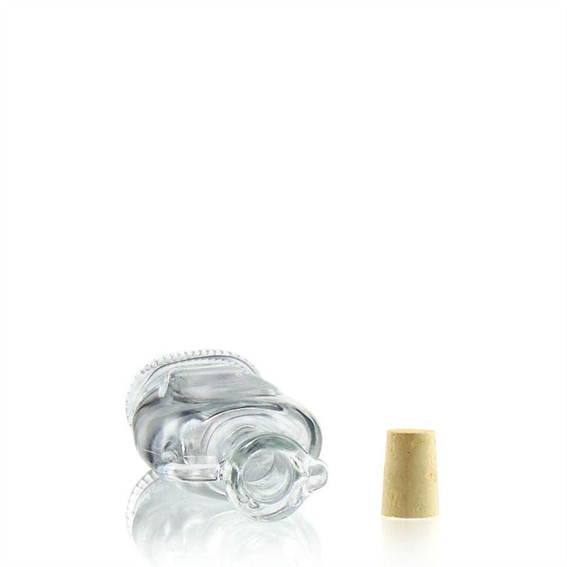 250 ml glazen fles 'Eleganta', ovaal, opening: kurk