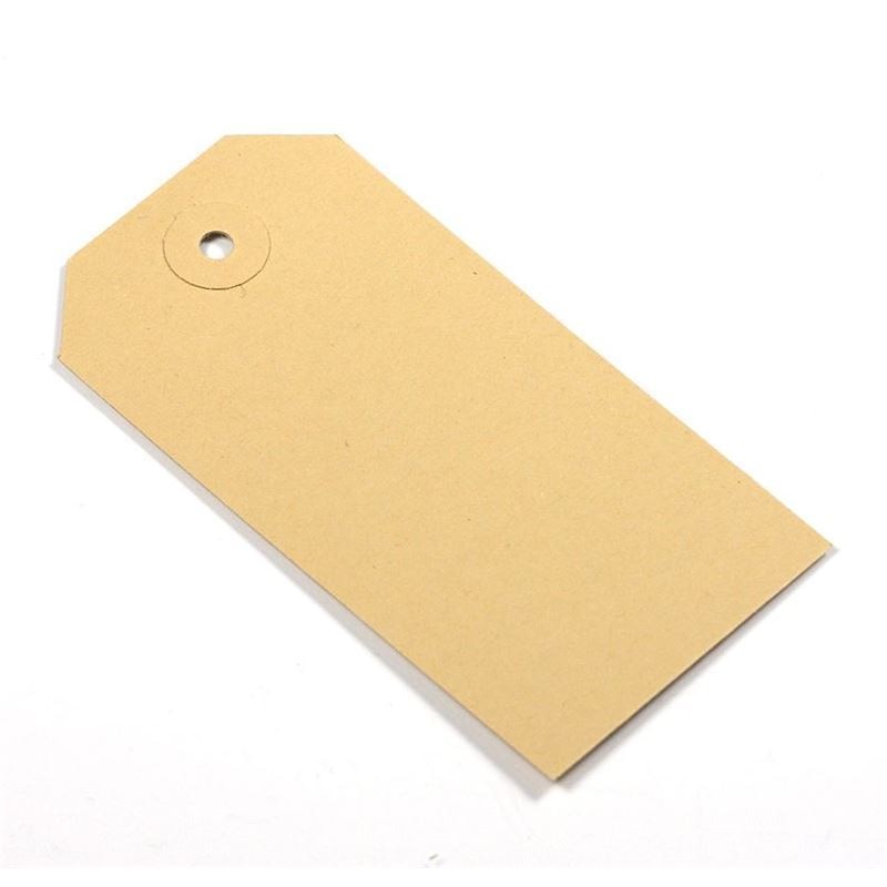 Hanglabel rechthoekig, bruin