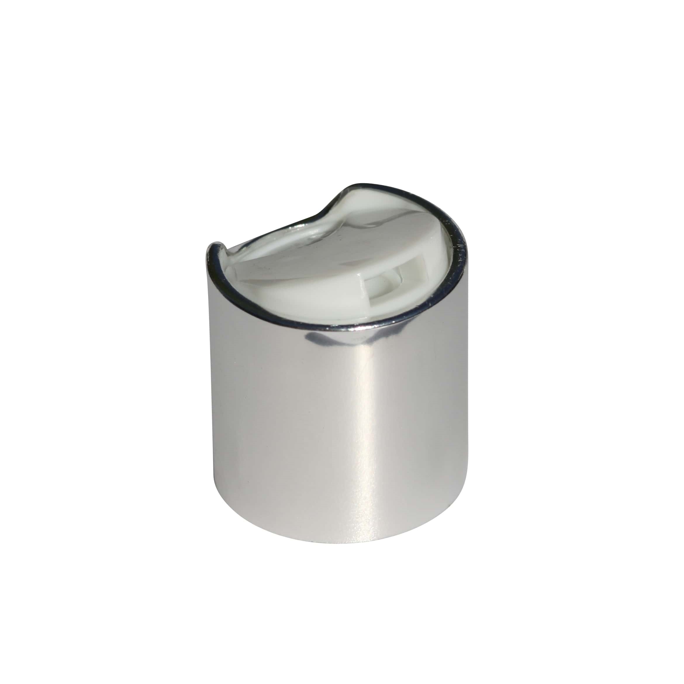 Schroefsluiting Disc Top, PP-kunststof, zilver, voor monding: GPI 24/410