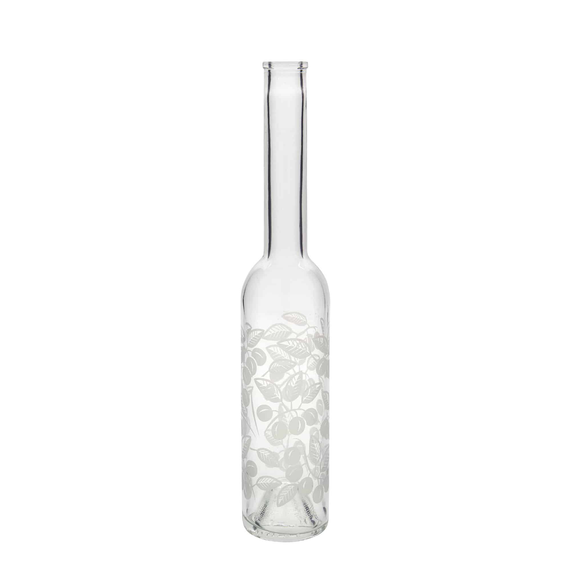 350 ml glazen fles 'Opera', motief: mirabellen, opening: kurk