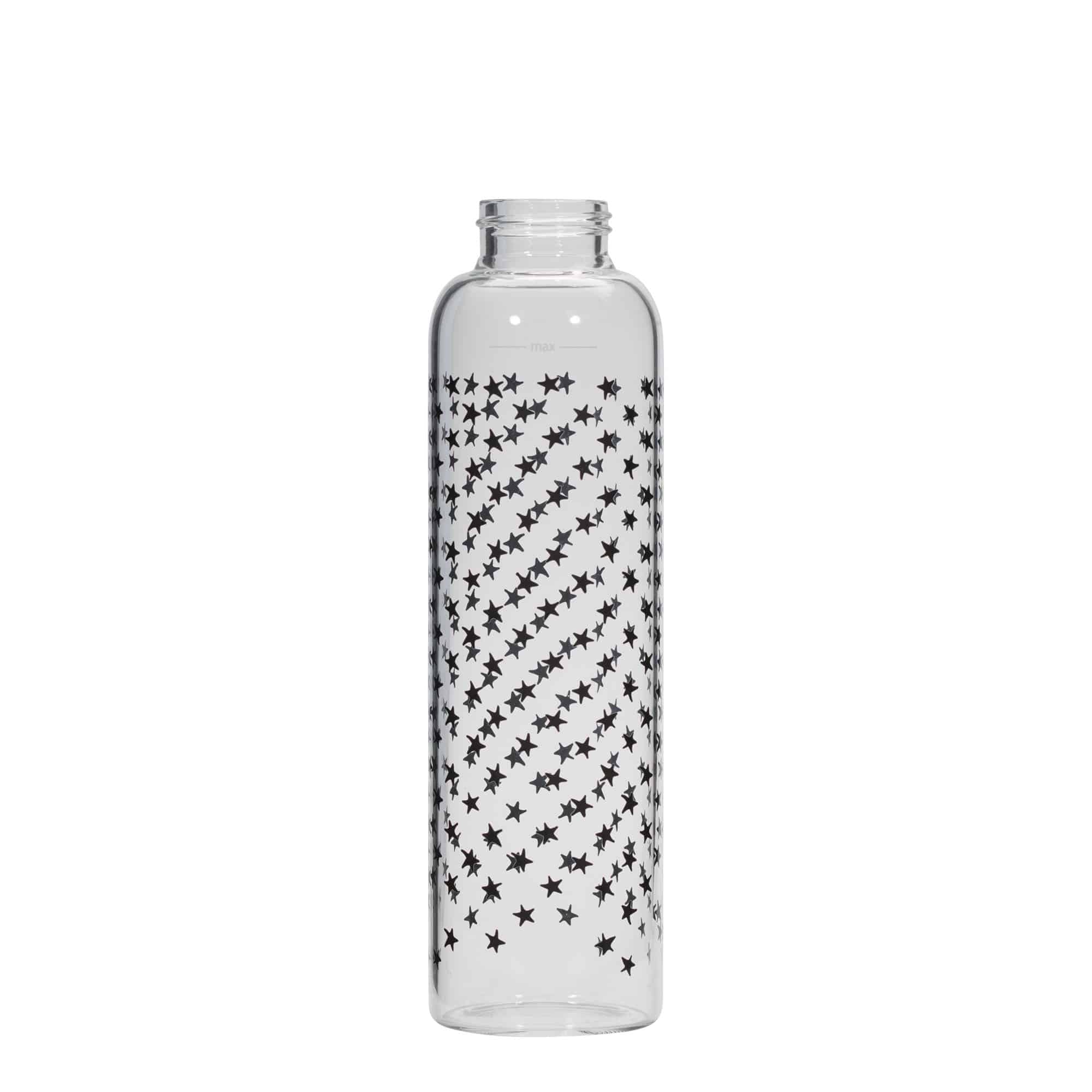 Drinkfles 'Perseus', 500 ml, motief: Zwarte sterren, monding: schroefsluiting
