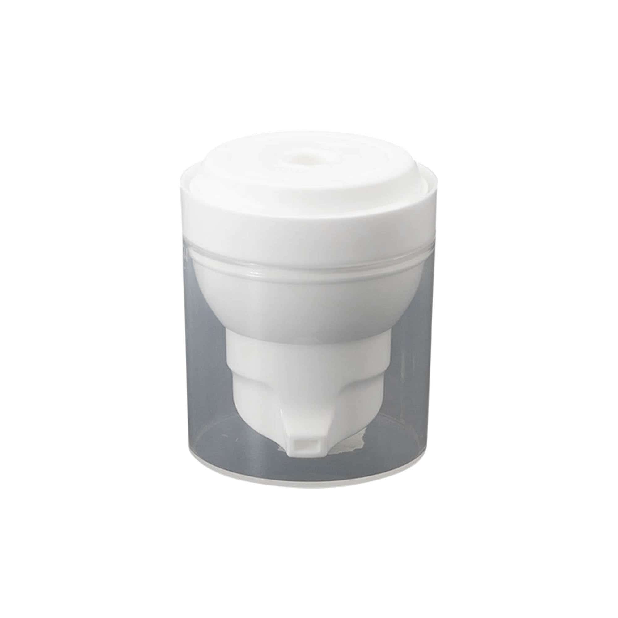 Airless Dispenser Pompkop 'Mezzo', PP-kunststof, wit