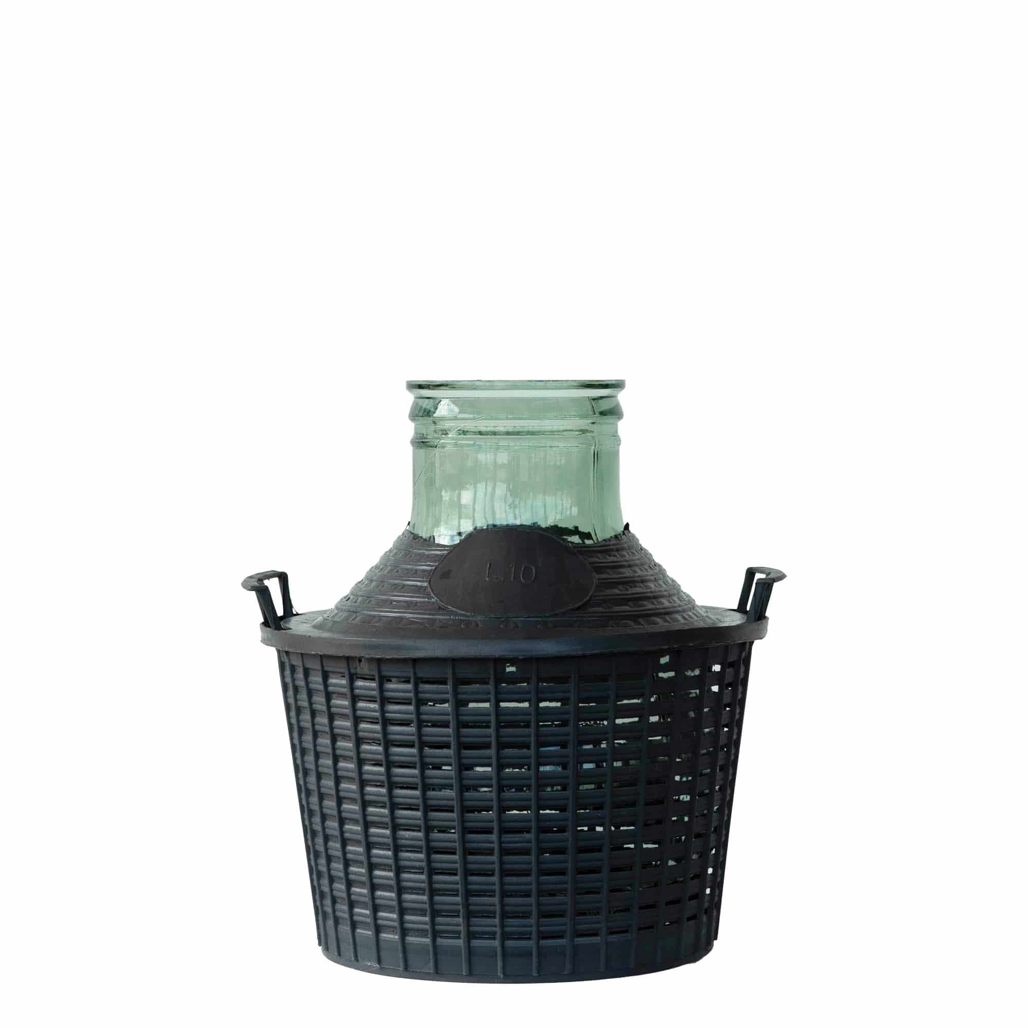10 l ballonfles met brede hals, glas, opening: opzetdeksel