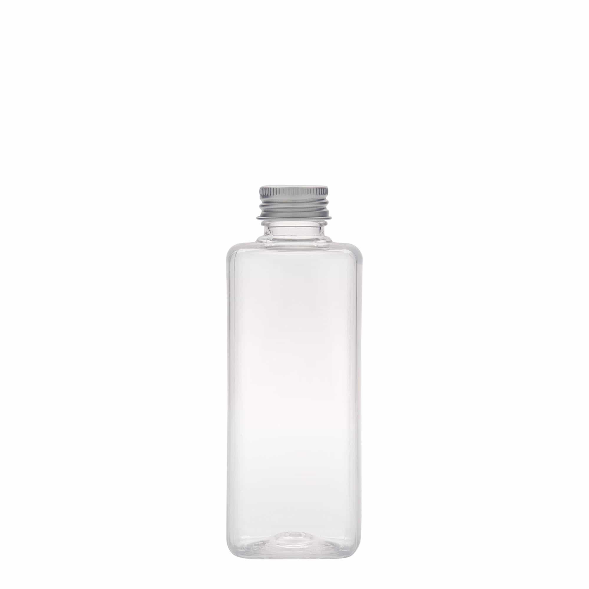 200 ml PET-fles 'Karl', vierkant, kunststof, hals: 24/410