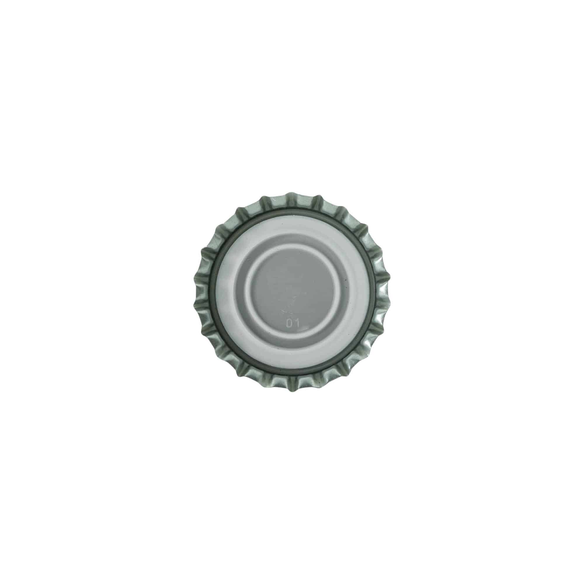 Kroonkurken 29 mm, metaal, zwart
