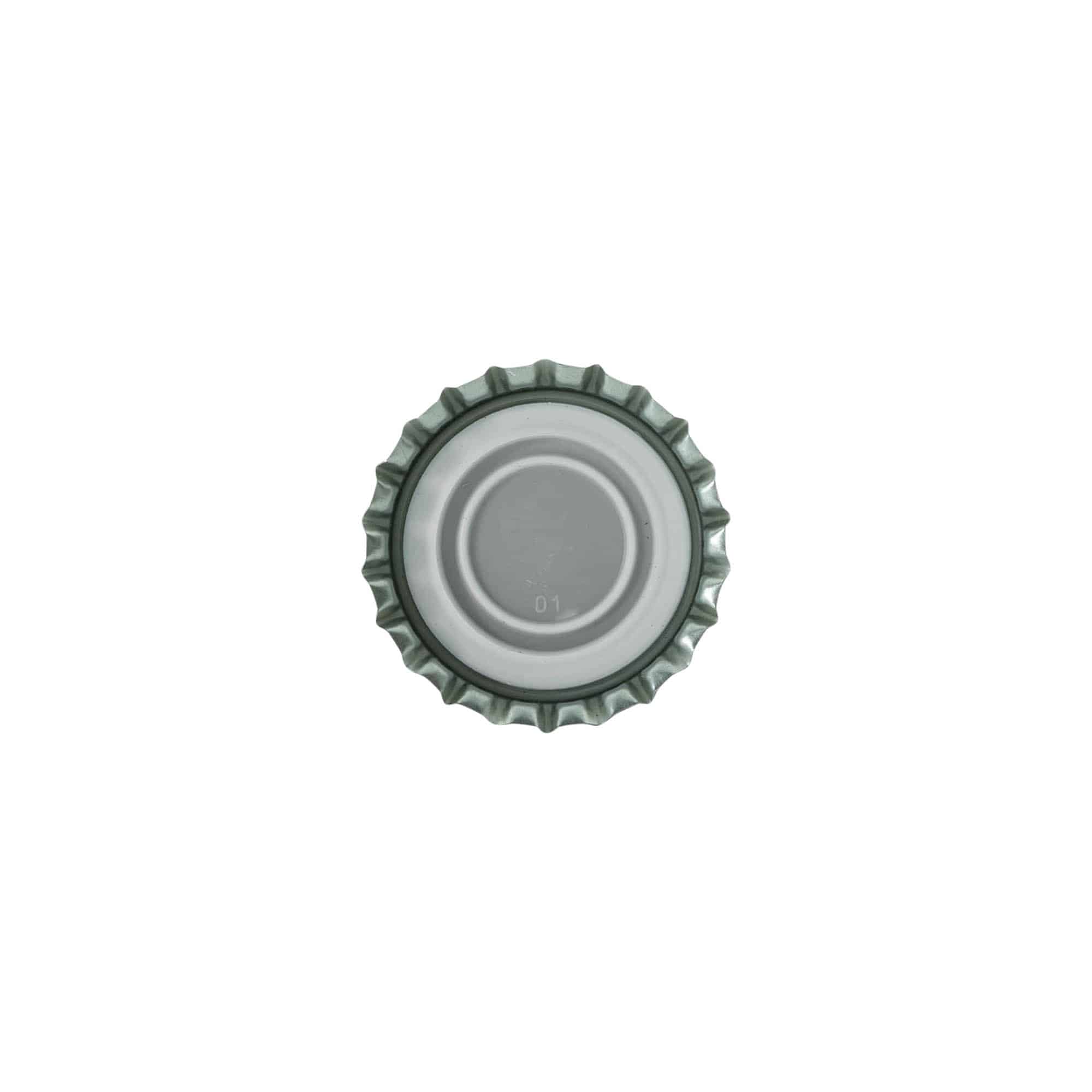 Kroonkurken 29 mm, metaal, zwart