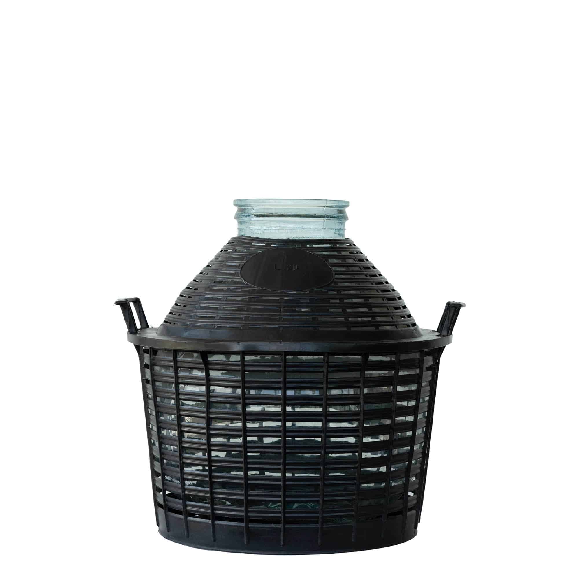 Ballonfles brede hals, 20 l, glas, monding: schroefsluiting