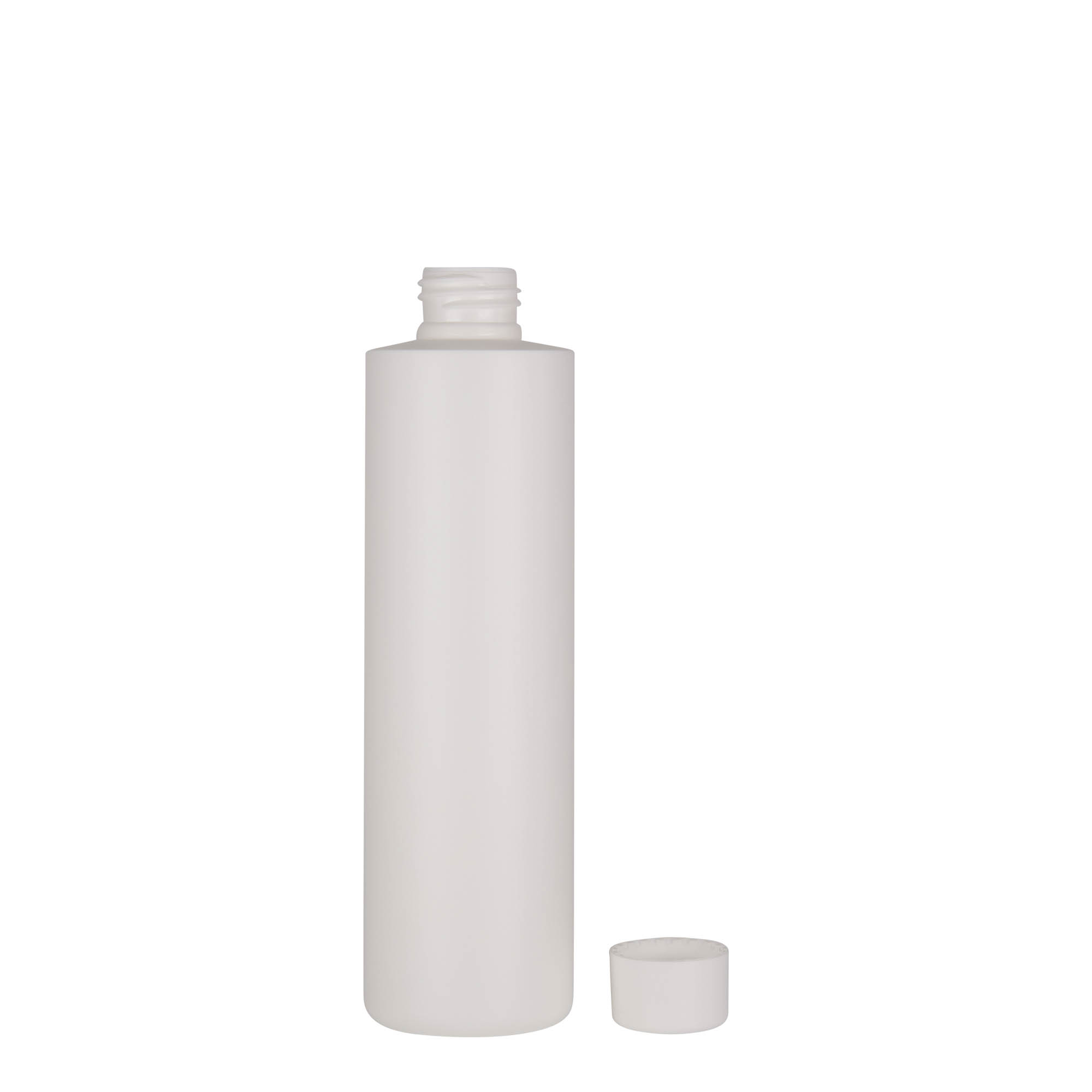250 ml kunststoffles 'Pipe', groen HDPE, wit, opening: 24/410