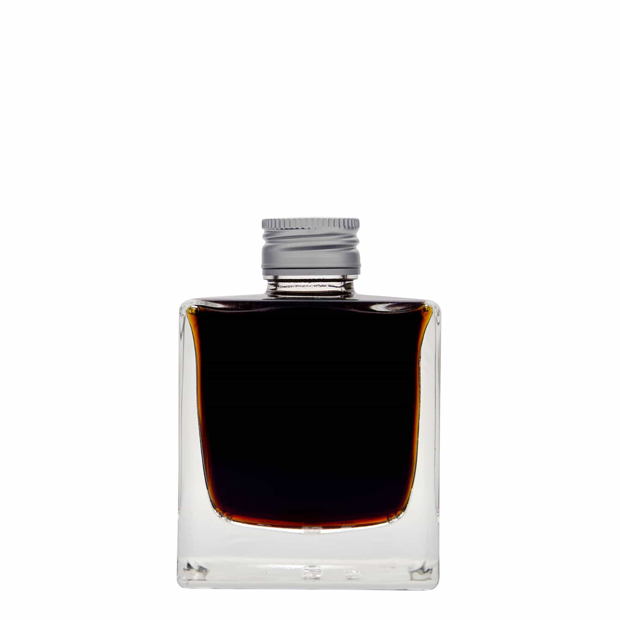 200 ml glazen fles 'Cube', vierkant, hals: PP 28