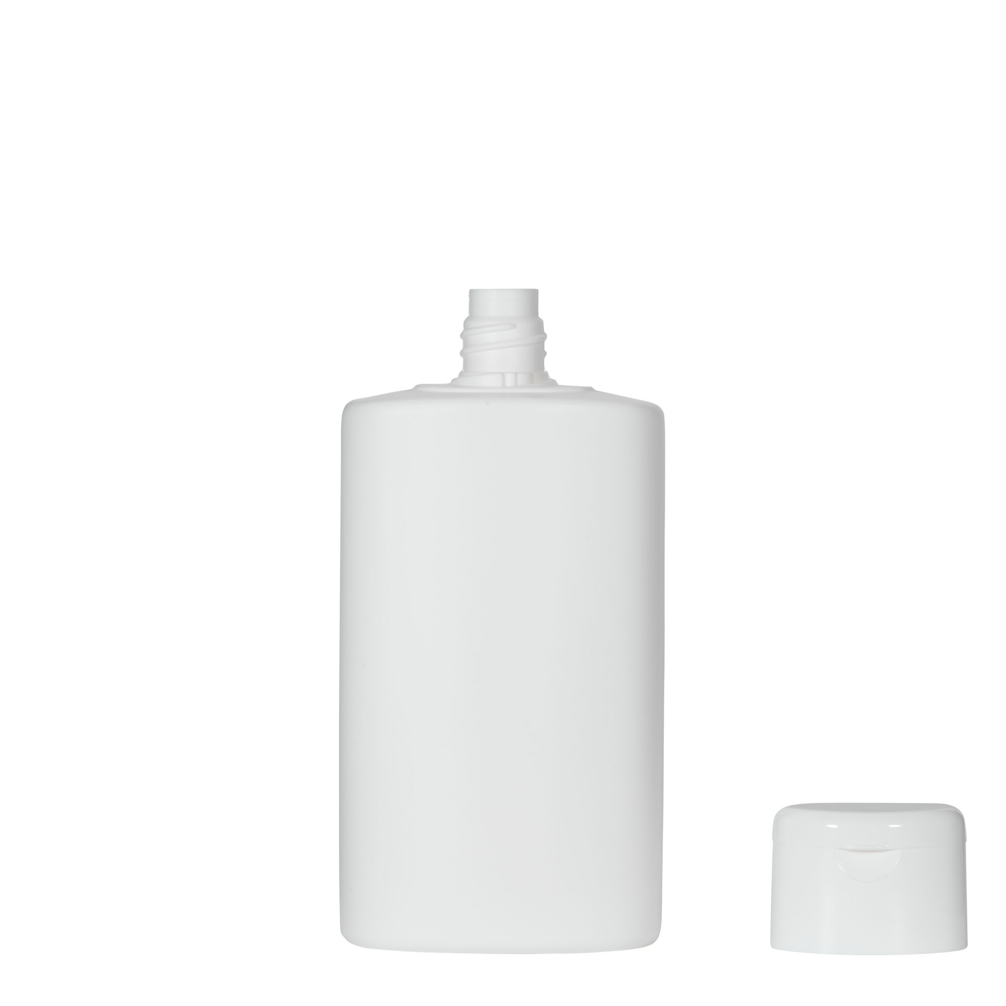 250 ml kunststoffles 'Indy', ovaal, HDPE, wit, opening: schroefdop 250 ml kunststoffles 'Indy', ovaal, HDPE, wit, opening: schroefdop