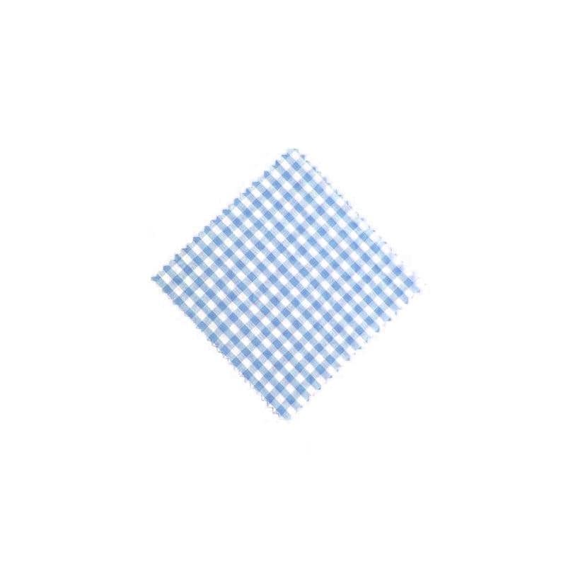 Stoffen lapje voor potten, geruit, 12x12, vierkant, textiel, lichtblauw, monding: TO38-TO53 Stoffen lapje voor potten, geruit, 12x12, vierkant, textiel, lichtblauw, monding: TO38-TO53