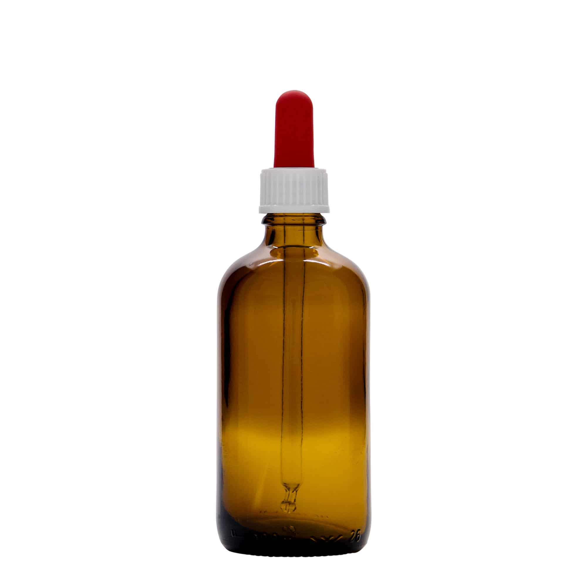 100 ml pipetflesje medicijn, glas, bruin-rood, mondstuk: DIN 18 100 ml pipetflesje medicijn, glas, bruin-rood, mondstuk: DIN 18
