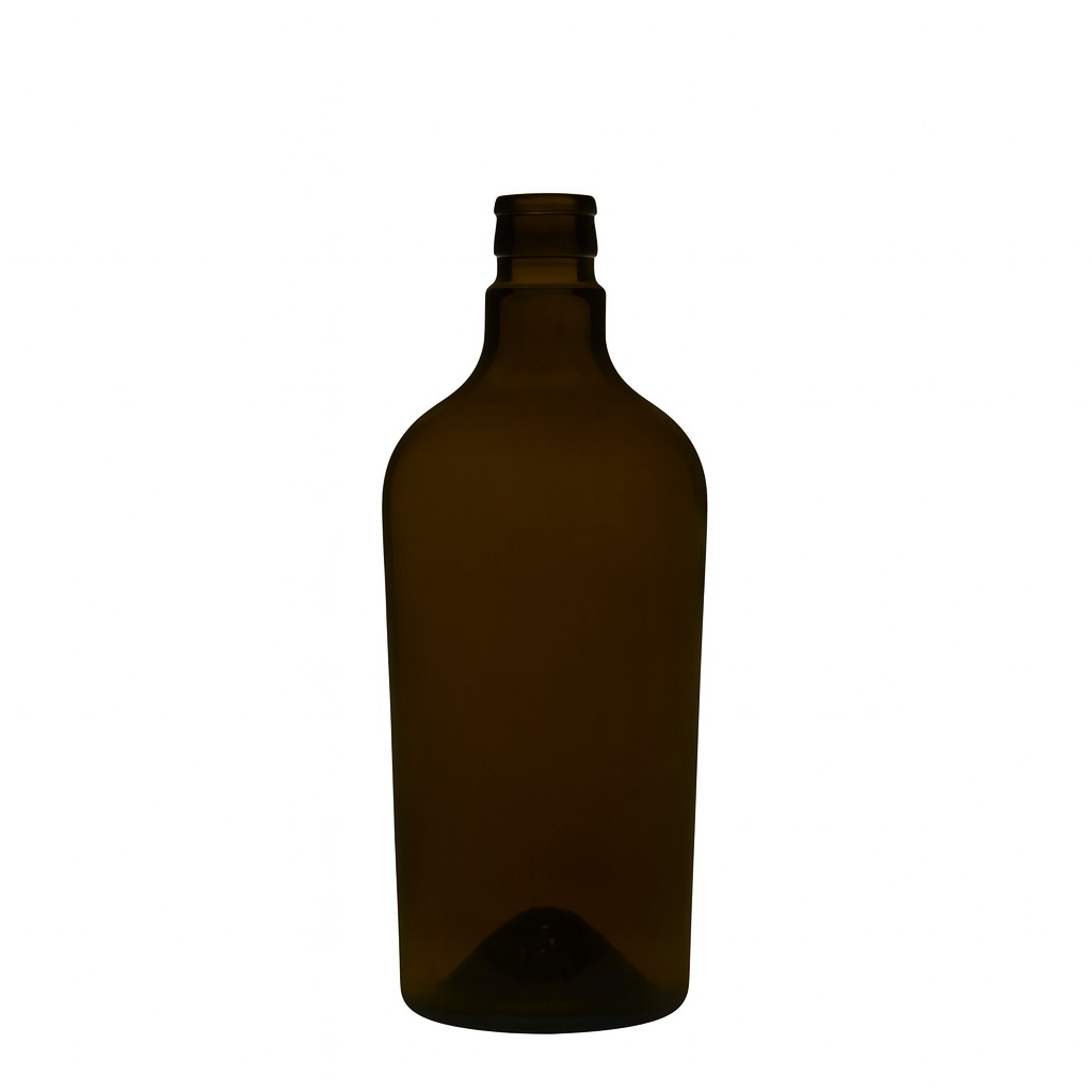 750 ml azijn-/olieflacon 'Oleum', glas, antiekgroen, opening: DOP