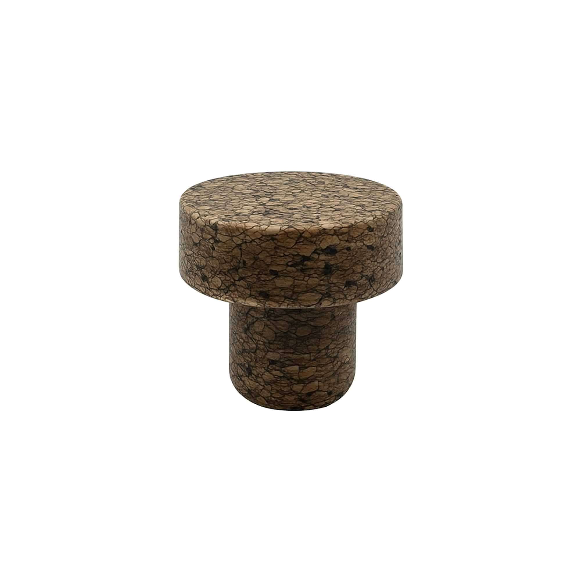 Handkurk 'Sharp' 22,5 mm, Corkcoal, voor monding: Kurk schotelmonding