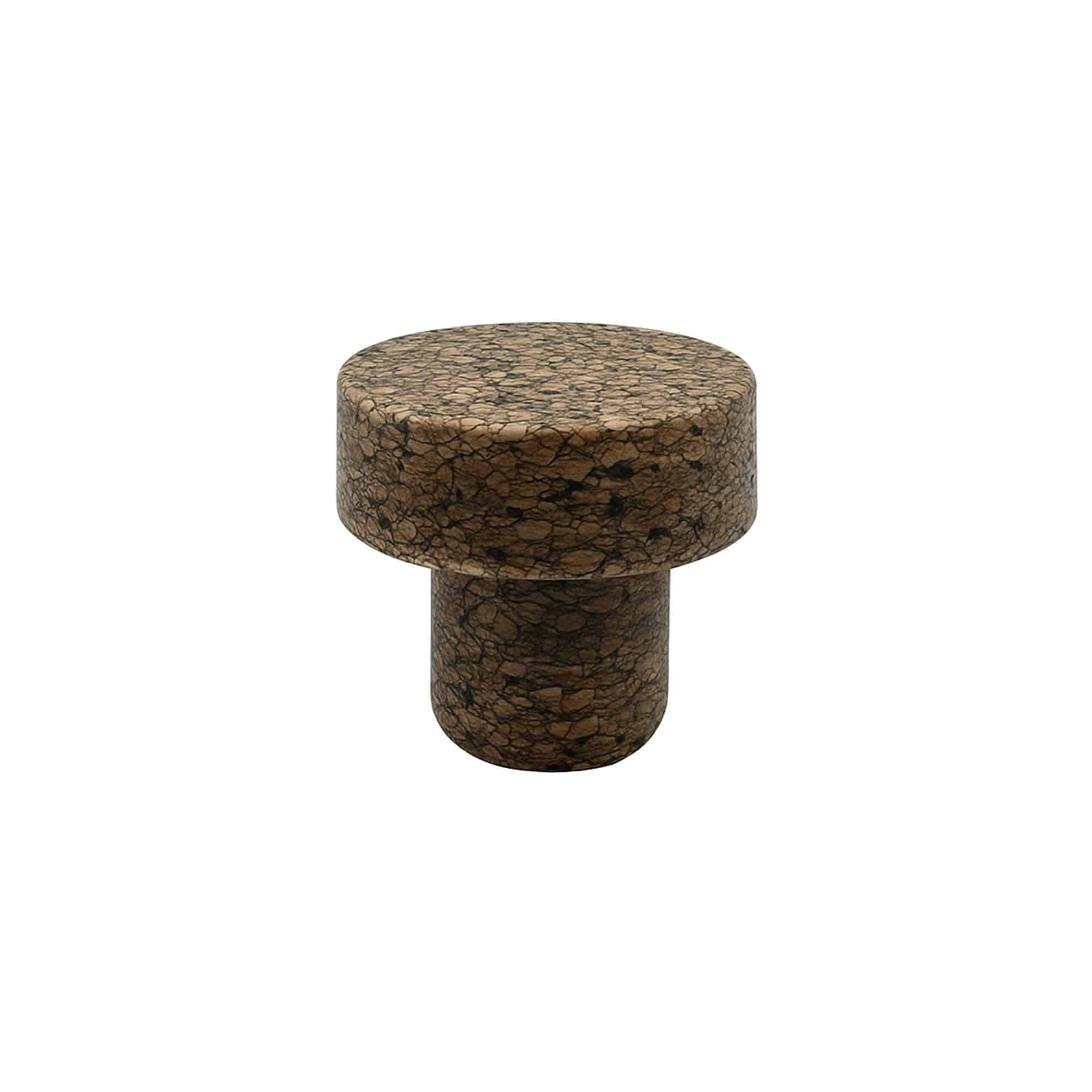 Handkurk 'Sharp' 22,5 mm, Corkcoal, voor monding: Kurk schotelmonding