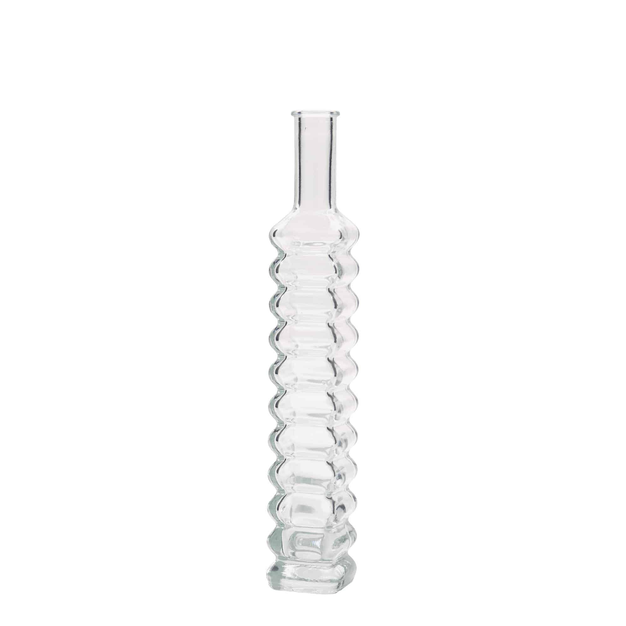 100 ml glazen fles 'Roma', vierkant, hals: kurk 100 ml glazen fles 'Roma', vierkant, hals: kurk