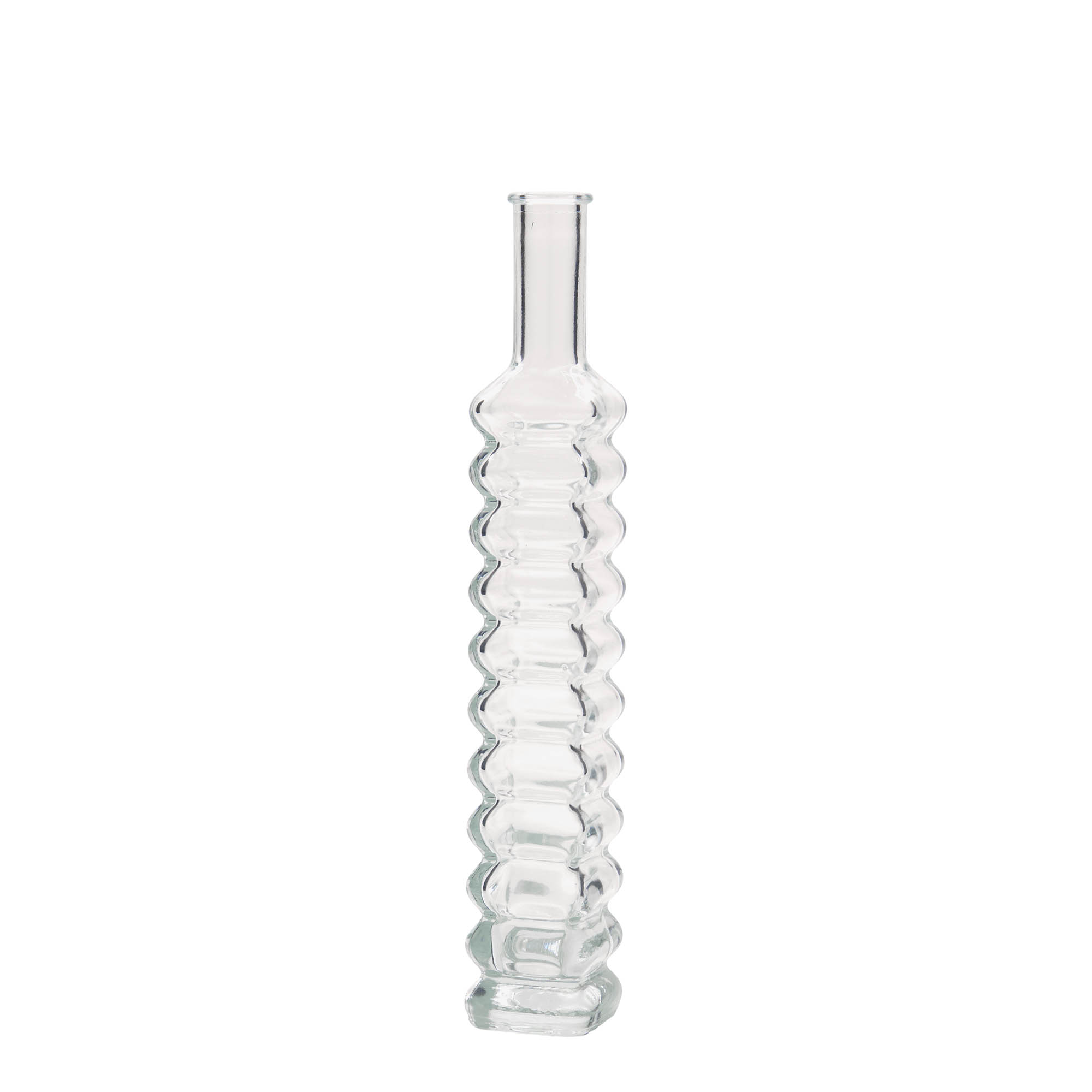 100 ml glazen fles 'Roma', vierkant, hals: kurk 100 ml glazen fles 'Roma', vierkant, hals: kurk