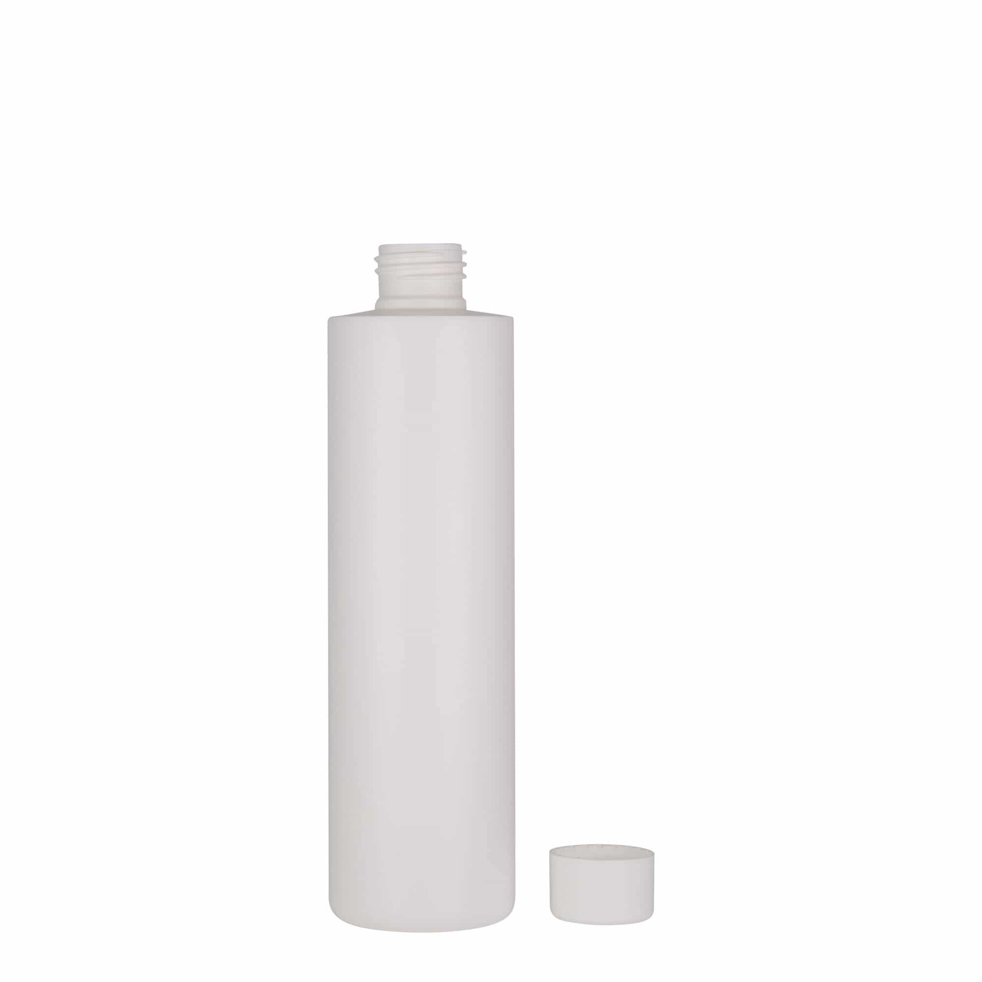 250 ml kunststoffles 'Pipe', HDPE, wit, opening: 24/410
