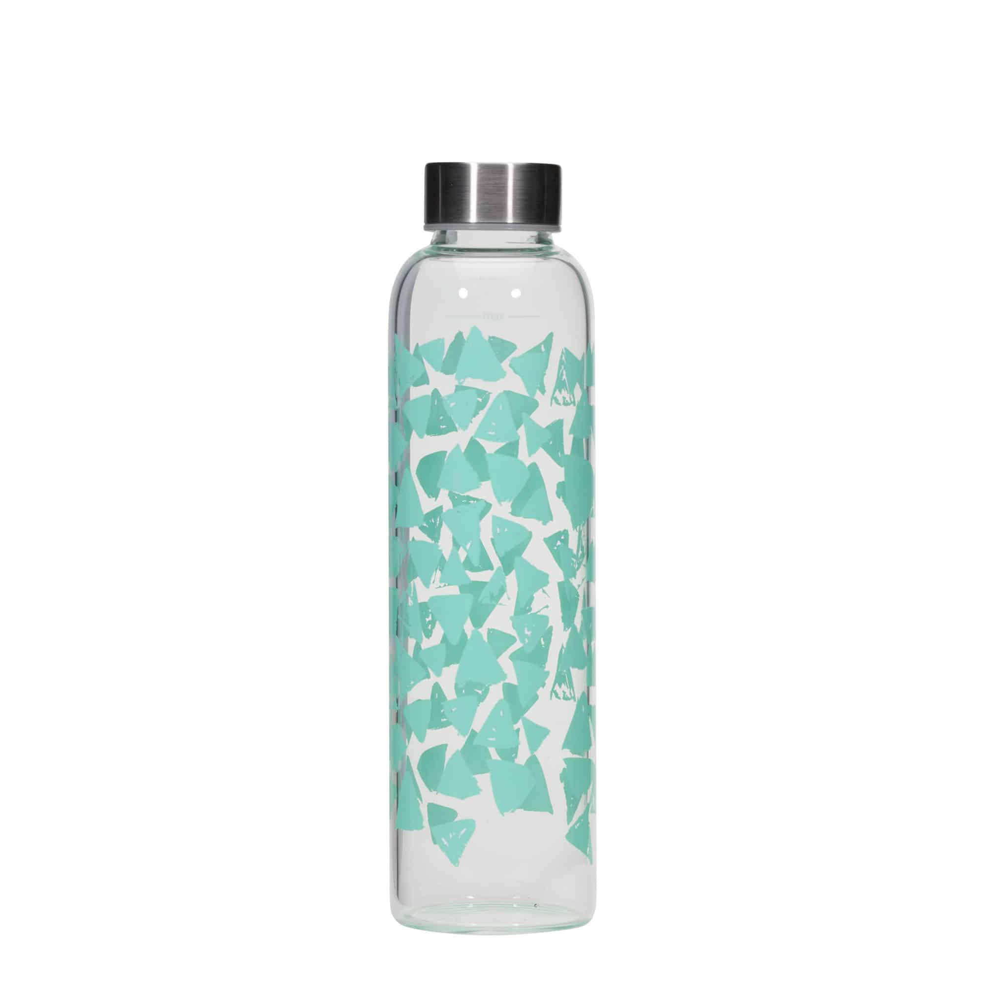 500 ml drinkfles 'Perseus - Turquoise driehoeken', opening: schroefdop