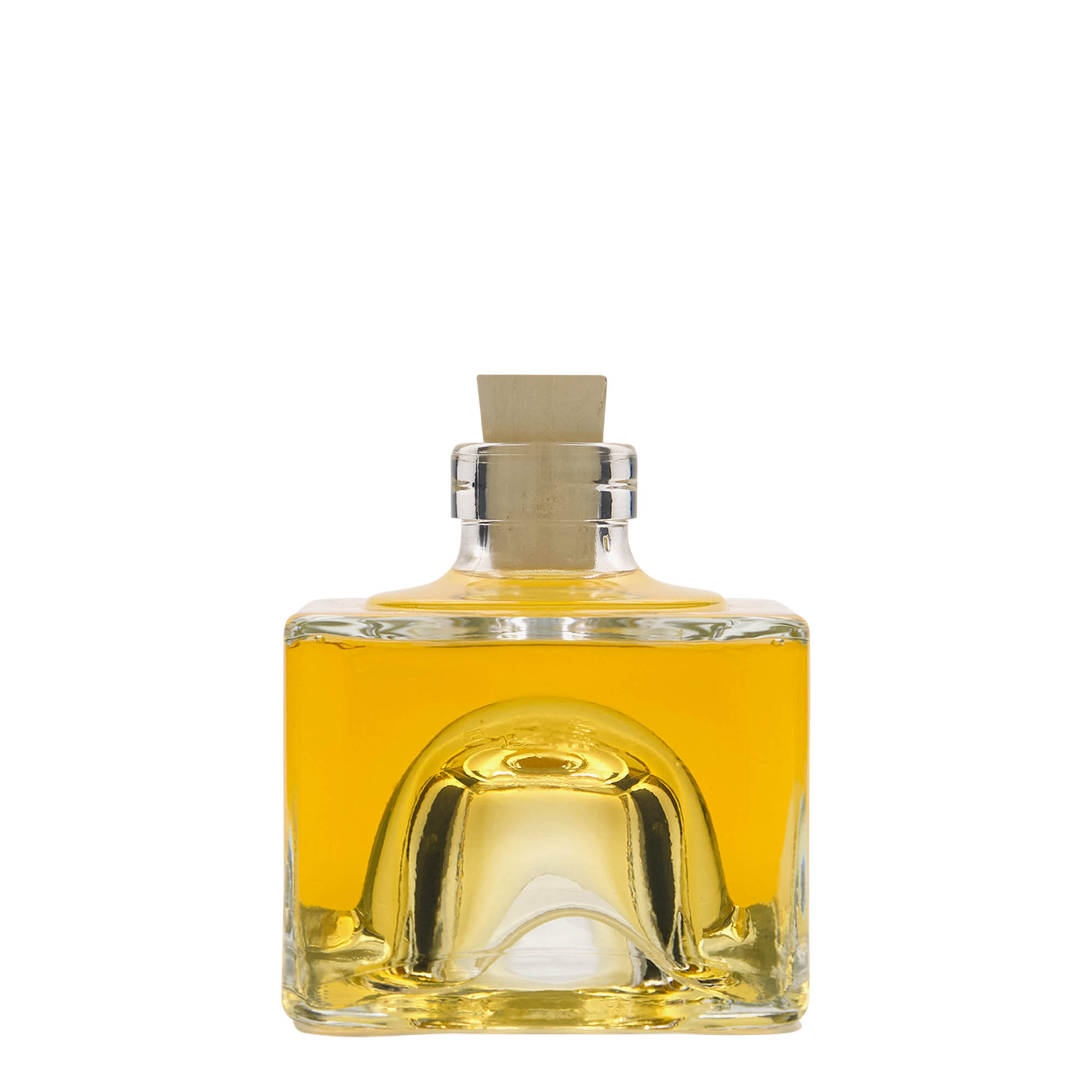 200 ml glazen fles 'Cocolores', vierkant, opening: kurk