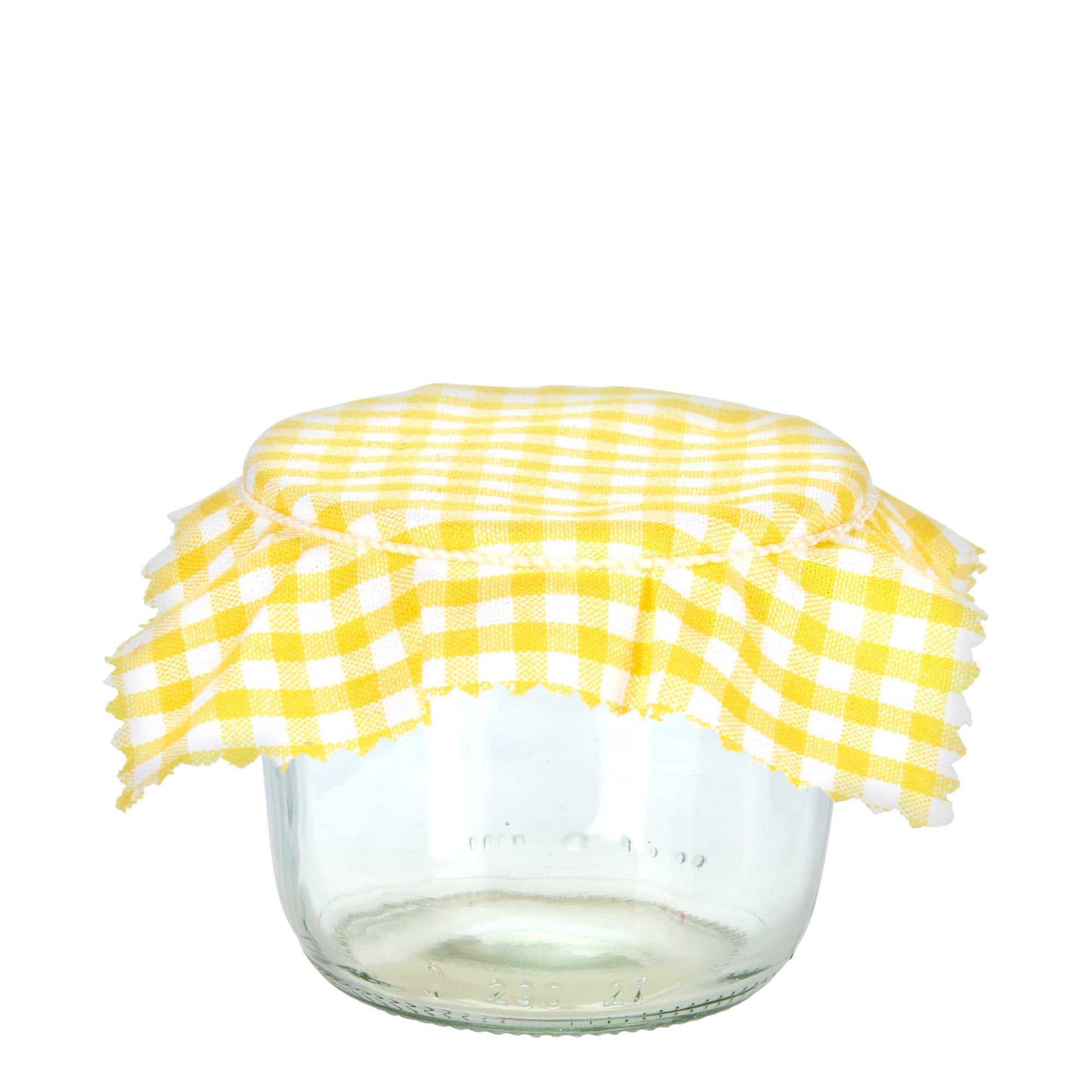 Stoffonderlegger geruit 12x12, vierkant, textiel, geel, opening: TO38-TO53