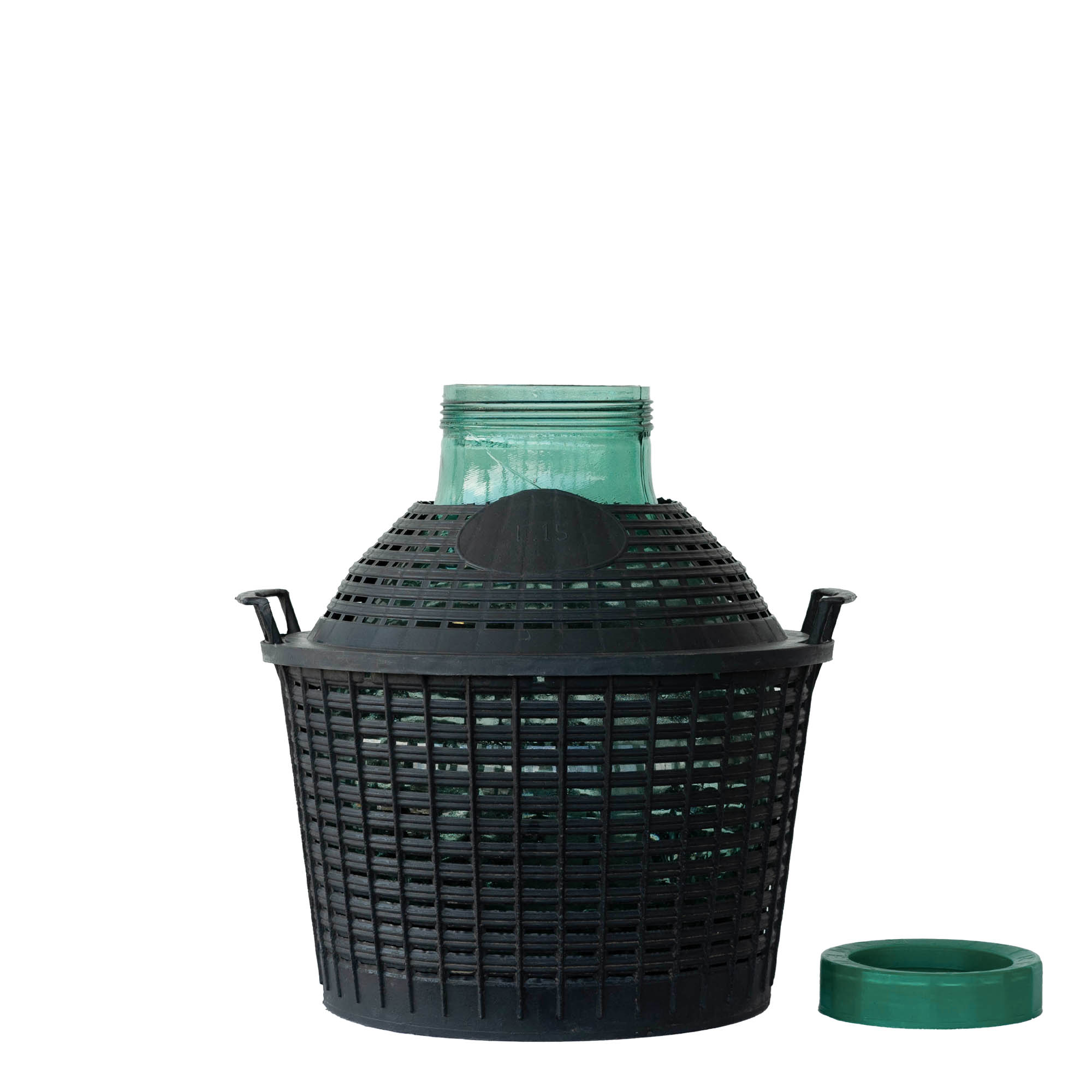 15 l ballonfles brede hals, glas, opening: schroefdop