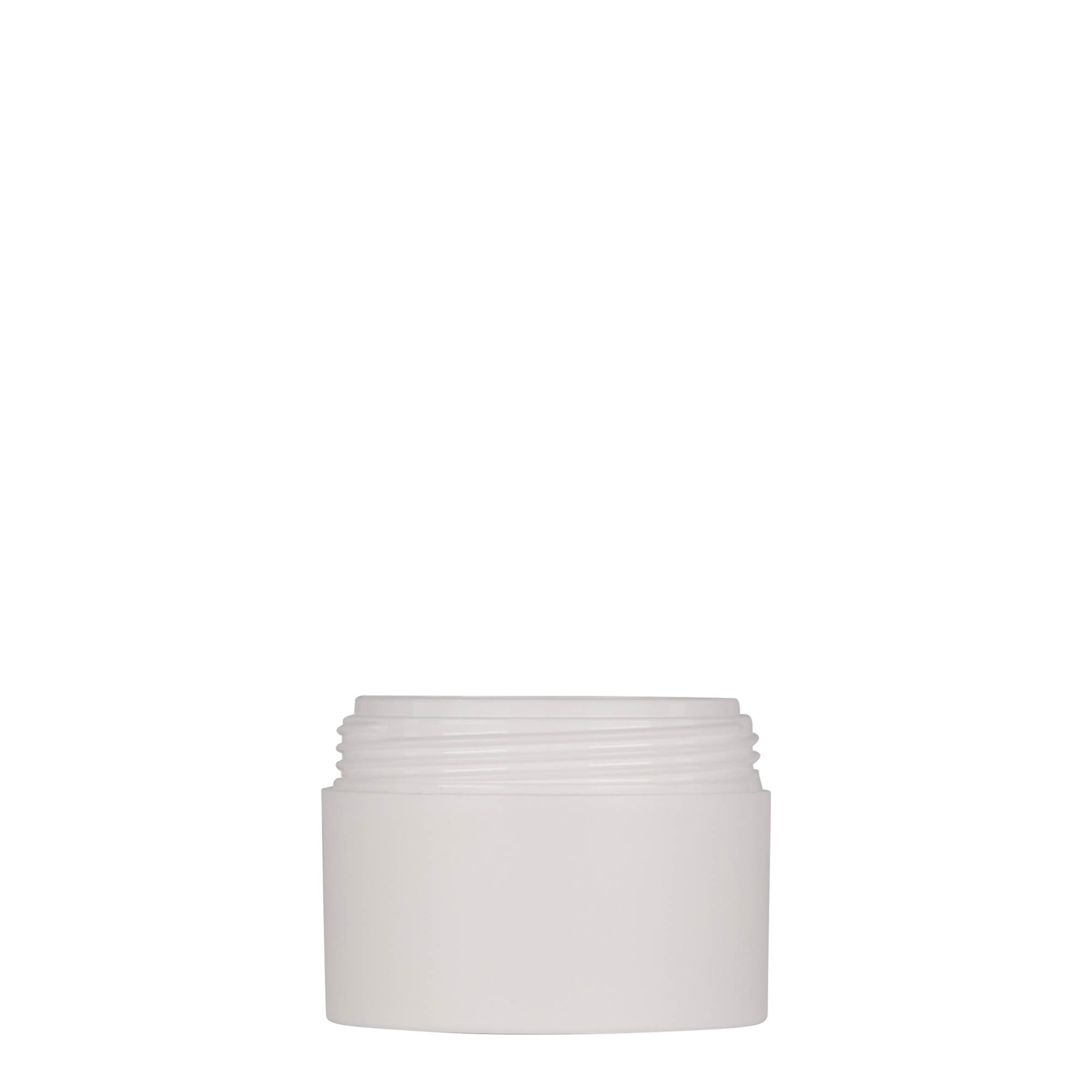 50 ml kunststofpot 'Antonella', PP, wit, opening: schroefdop 50 ml kunststofpot 'Antonella', PP, wit, opening: schroefdop