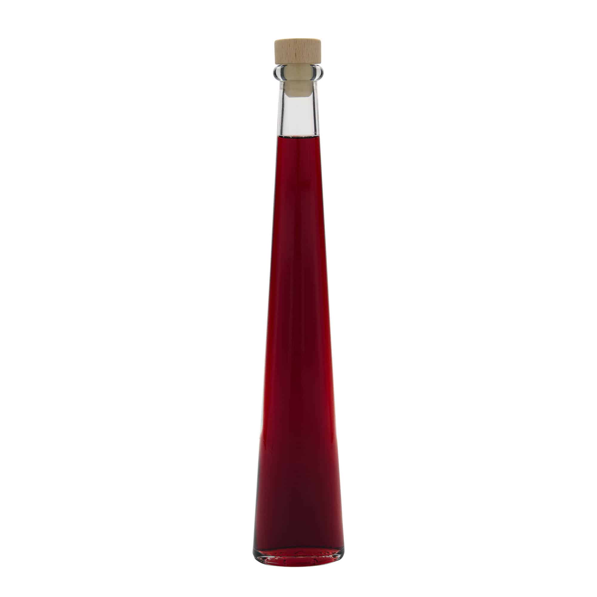 200 ml glazen fles 'Dama Ovale', ovaal, opening: kurk