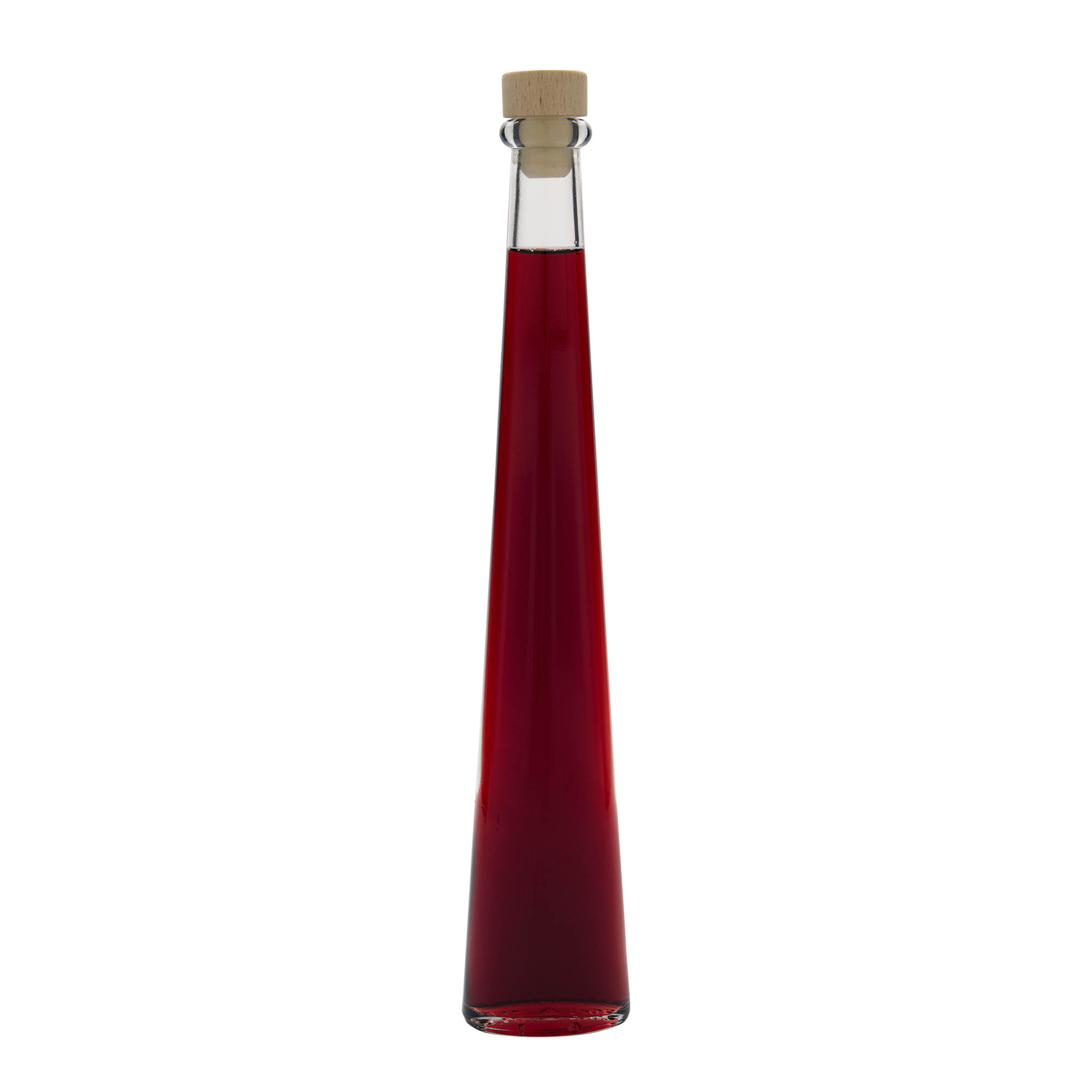 200 ml glazen fles 'Dama Ovale', ovaal, opening: kurk