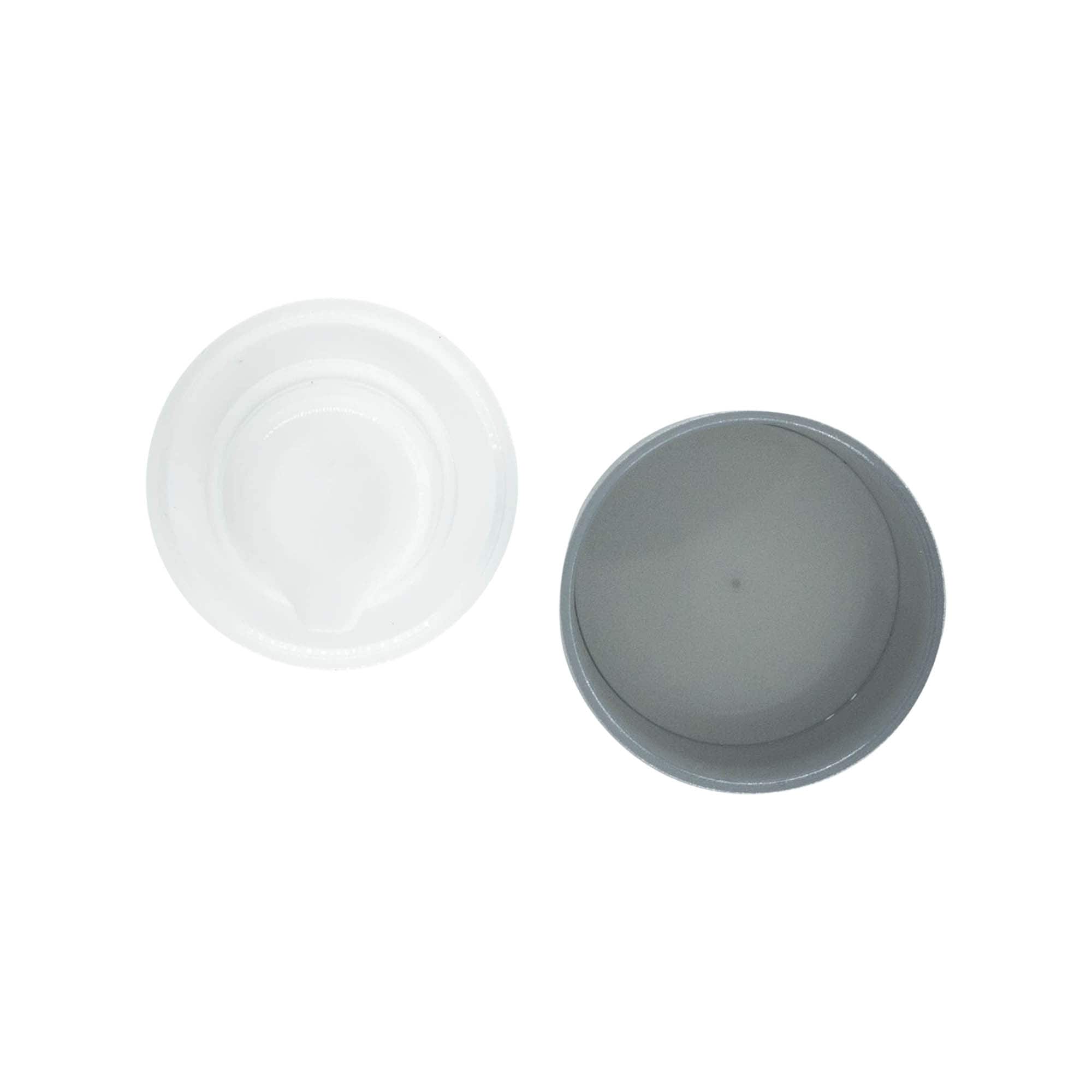 Airless Dispenser Pompkop 'Micro', PP-kunststof, zilver