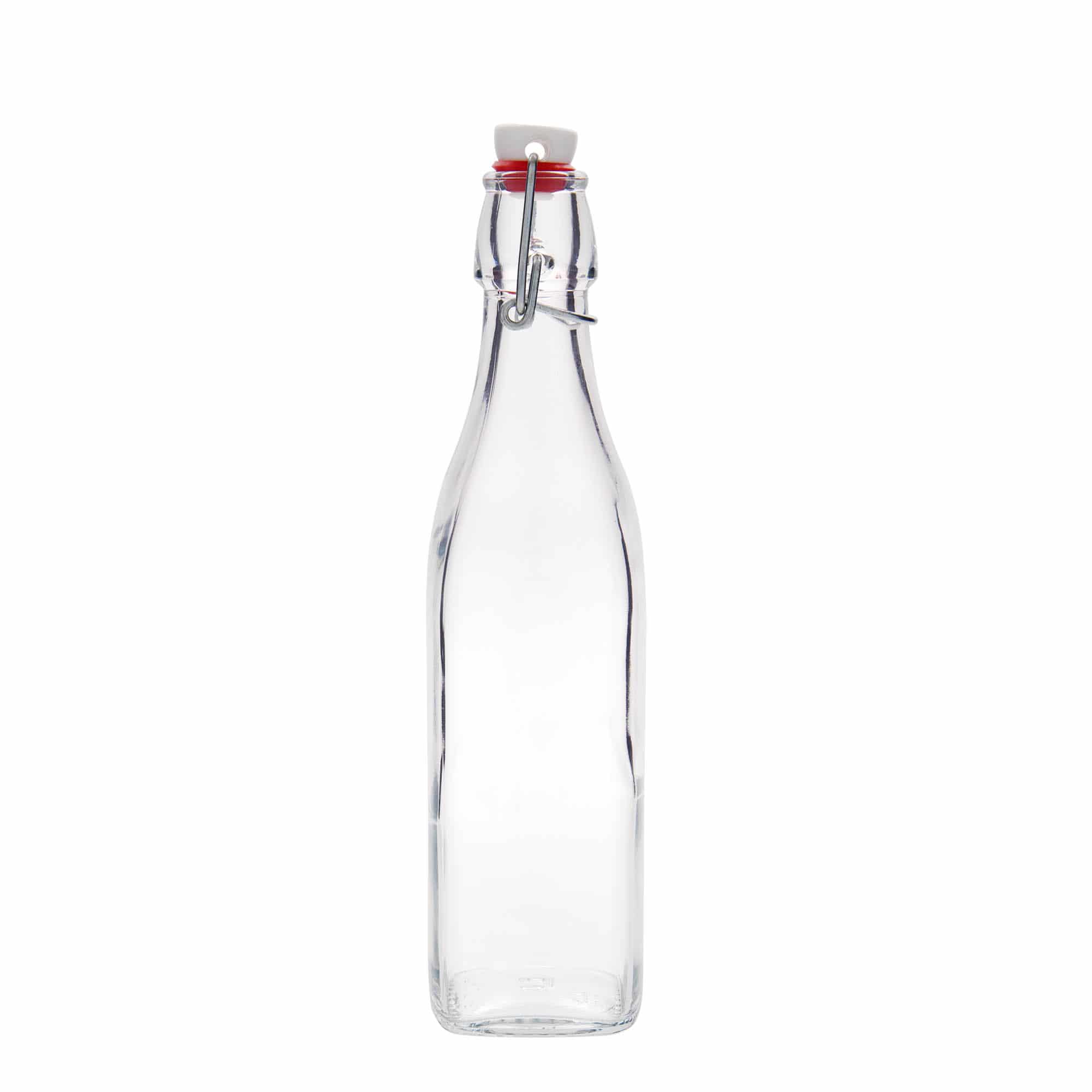 Glazen fles 'Swing', 500 ml, vierkant, monding: beugelsluiting