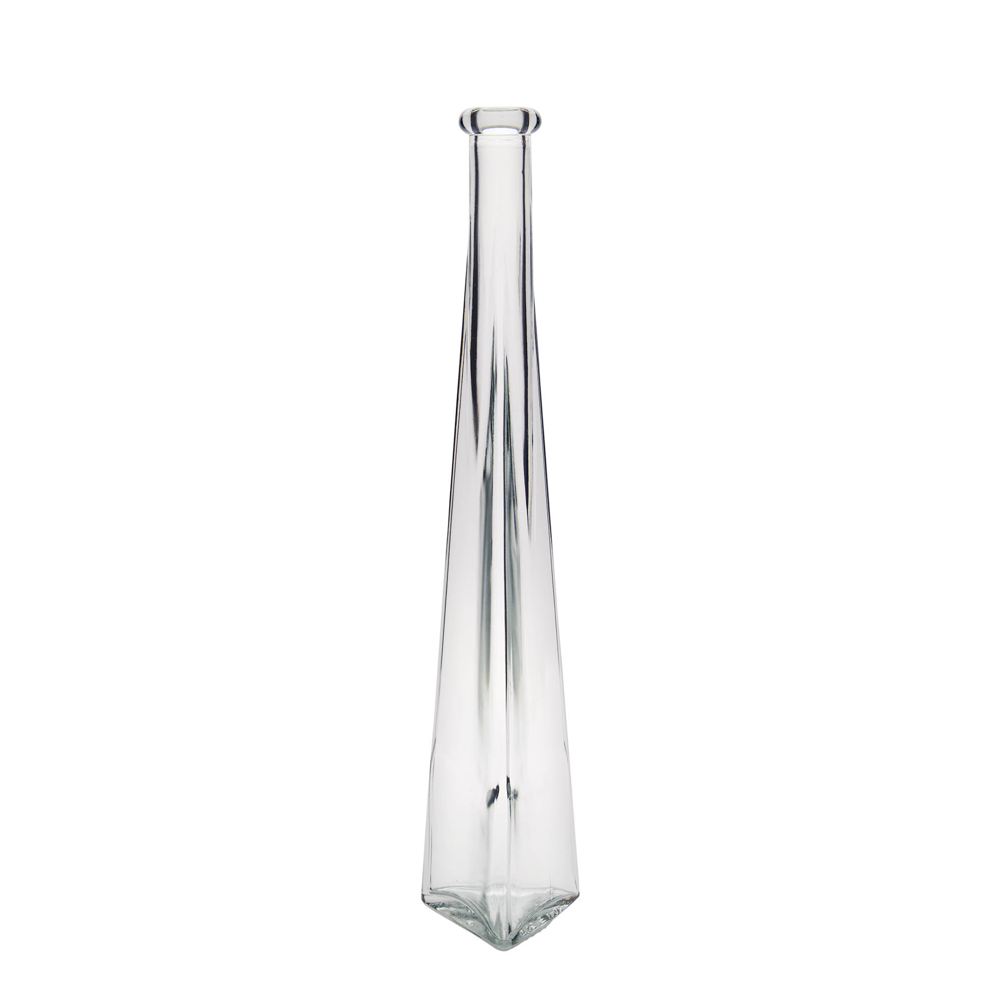 200 ml glazen fles 'Dama Triangolore', driehoekig, opening: kurk 200 ml glazen fles 'Dama Triangolore', driehoekig, opening: kurk