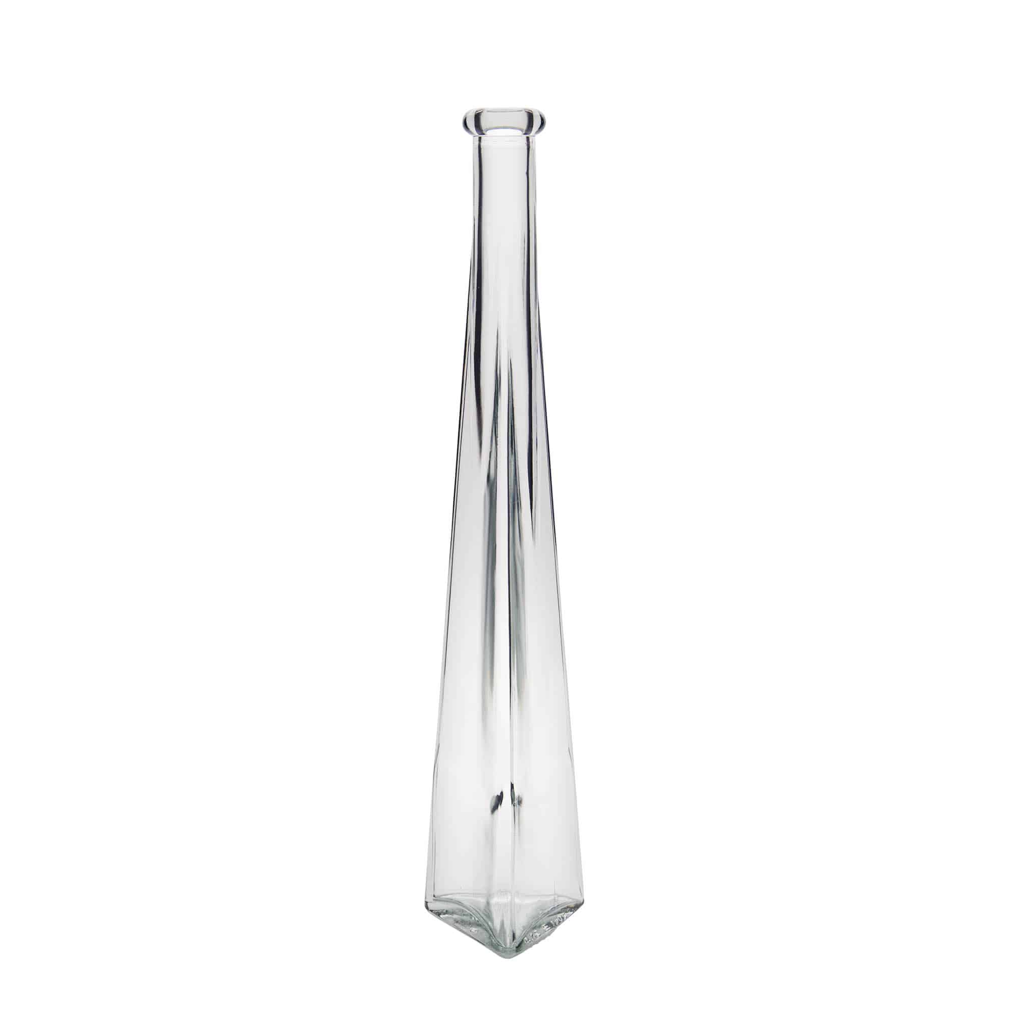200 ml glazen fles 'Dama Triangolore', driehoekig, opening: kurk