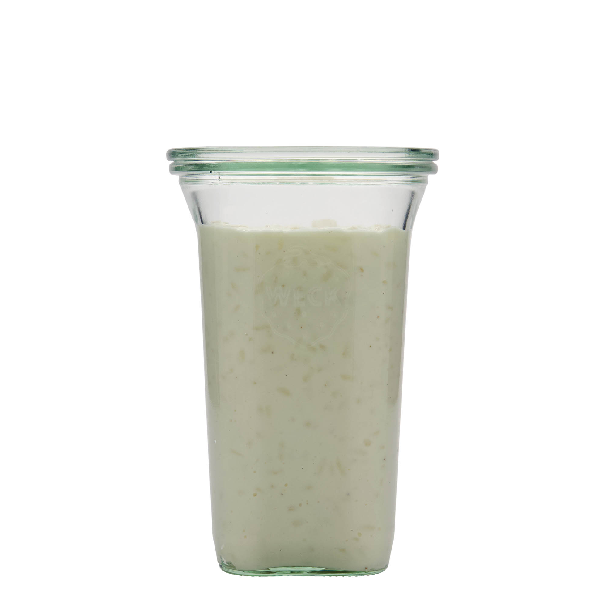 795 ml WECK-Quadroglas, vierkant, opening: ronde rand 795 ml WECK-Quadroglas, vierkant, opening: ronde rand