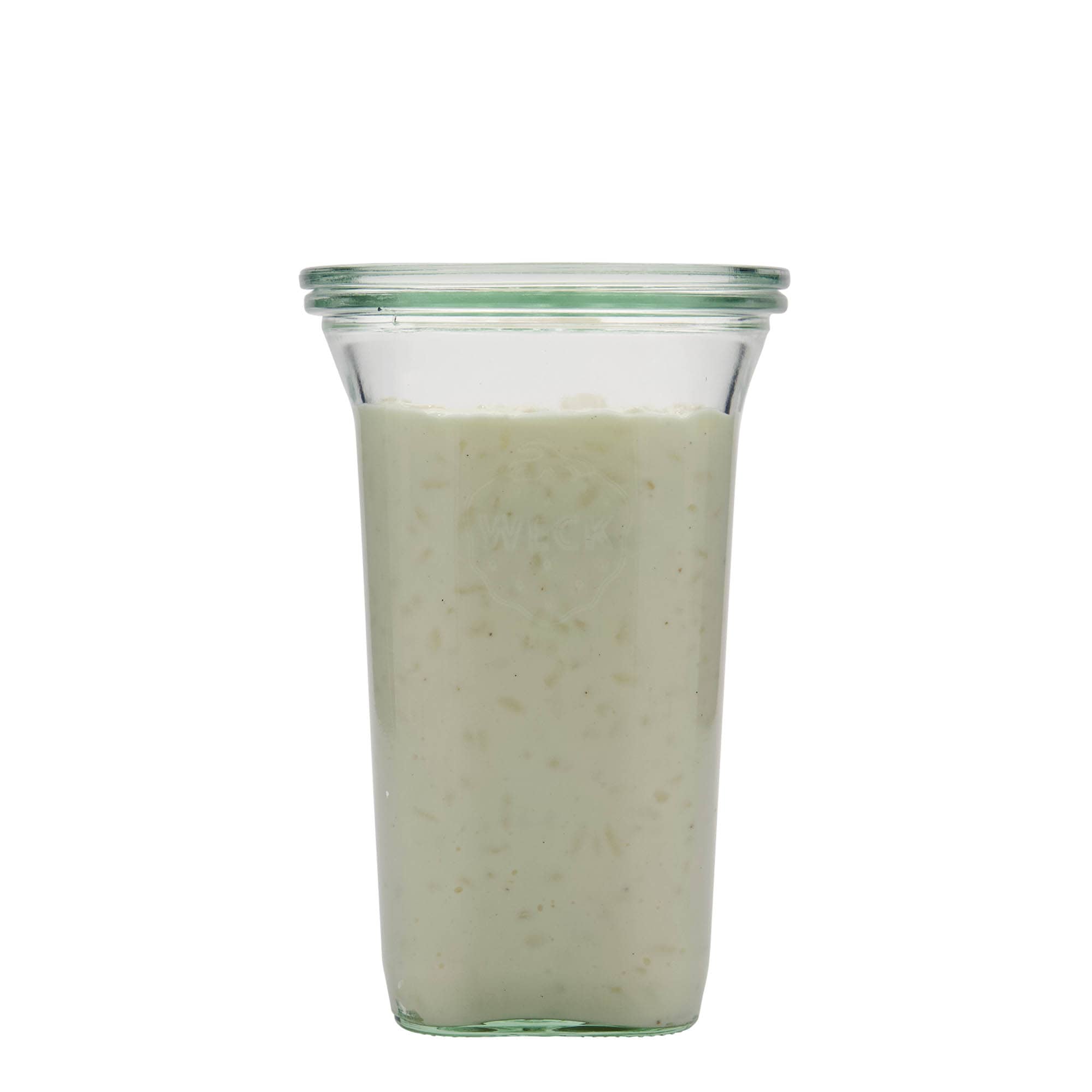795 ml WECK-Quadroglas, vierkant, opening: ronde rand