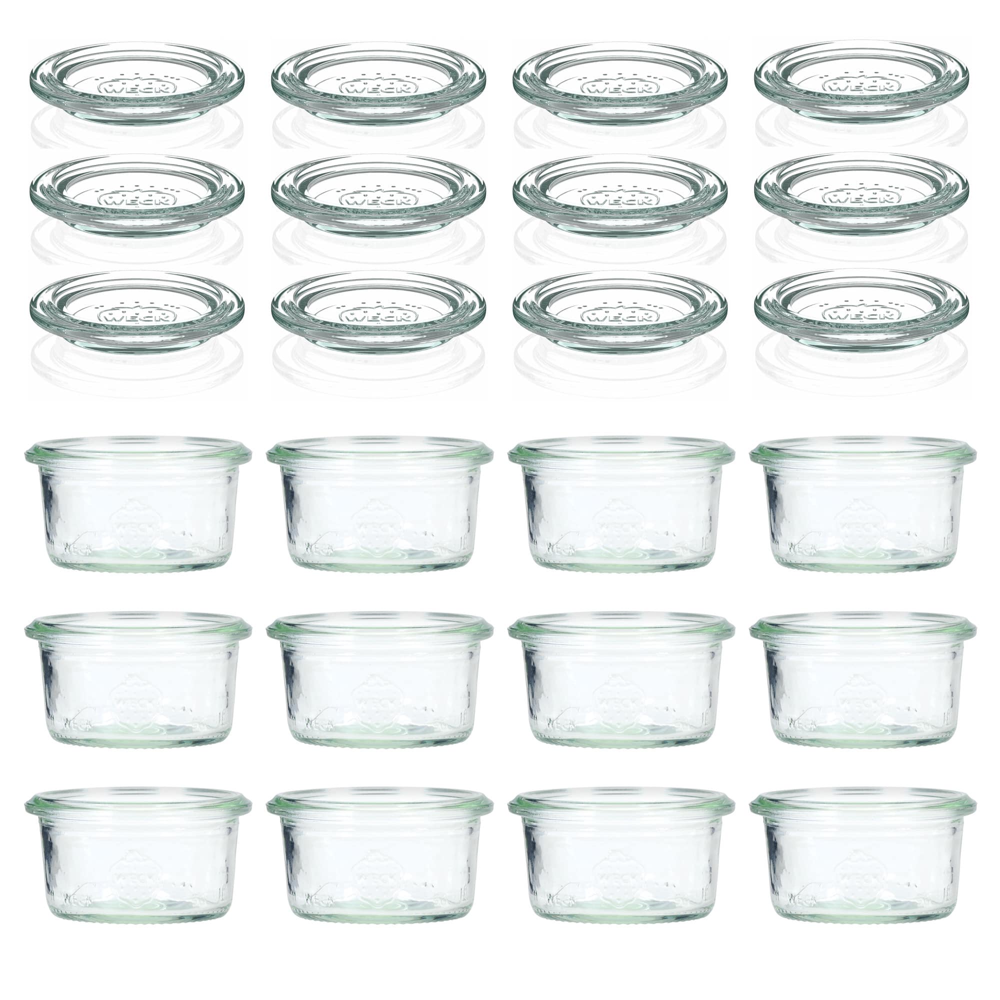 12x 50 ml WECK-stortglas met glazen deksel RR 60
