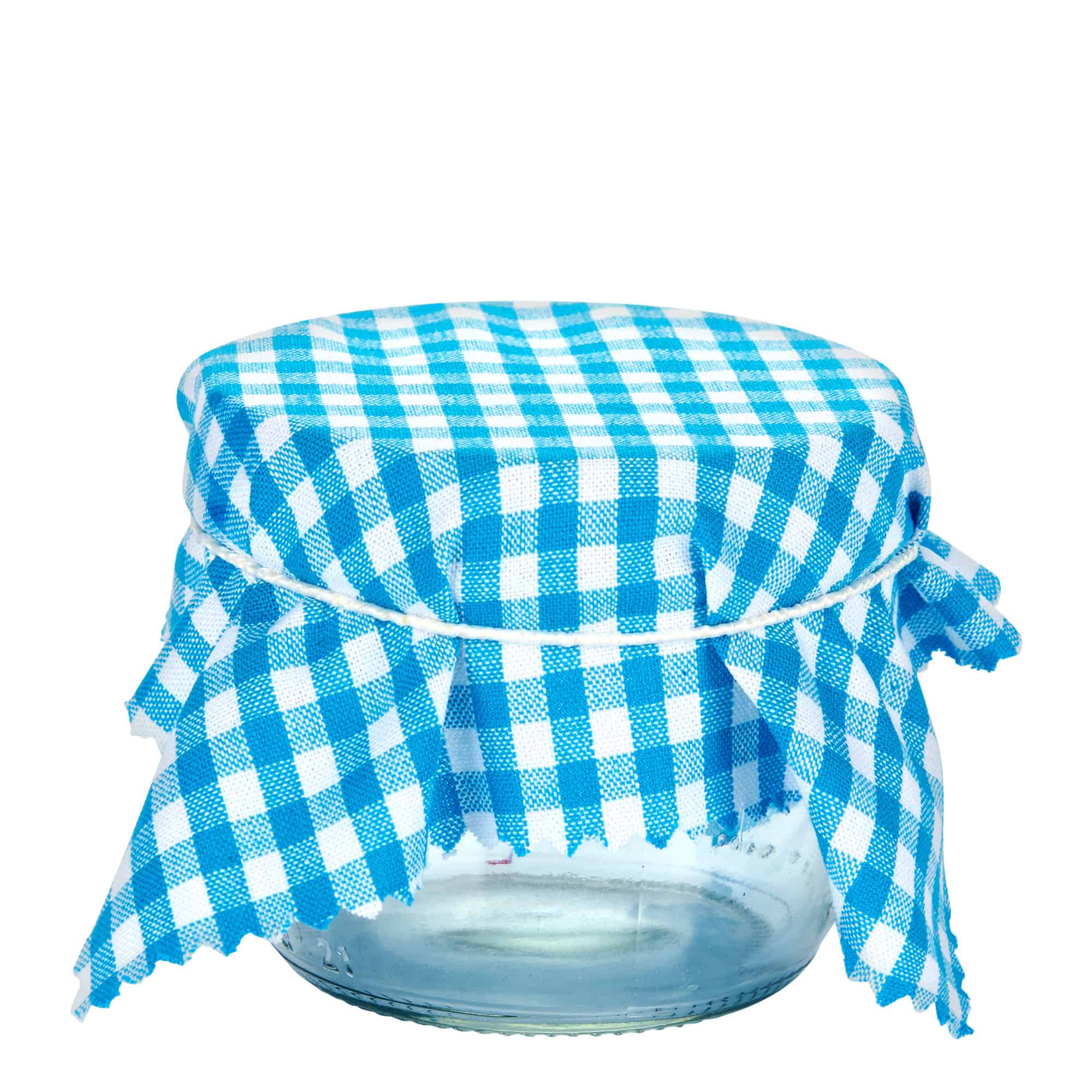 Geruit stoffen doekje 15x15, vierkant, textiel, blauw, opening: TO58-TO82